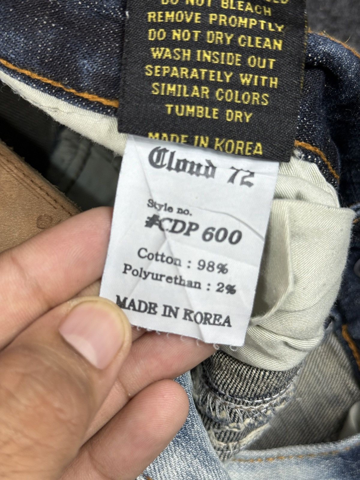 Japanese Brand × Vintage Japanese brand CLOUD72 jeans embroidery cross cemetery jeans Size US 32 / EU 48 - 6 Thumbnail