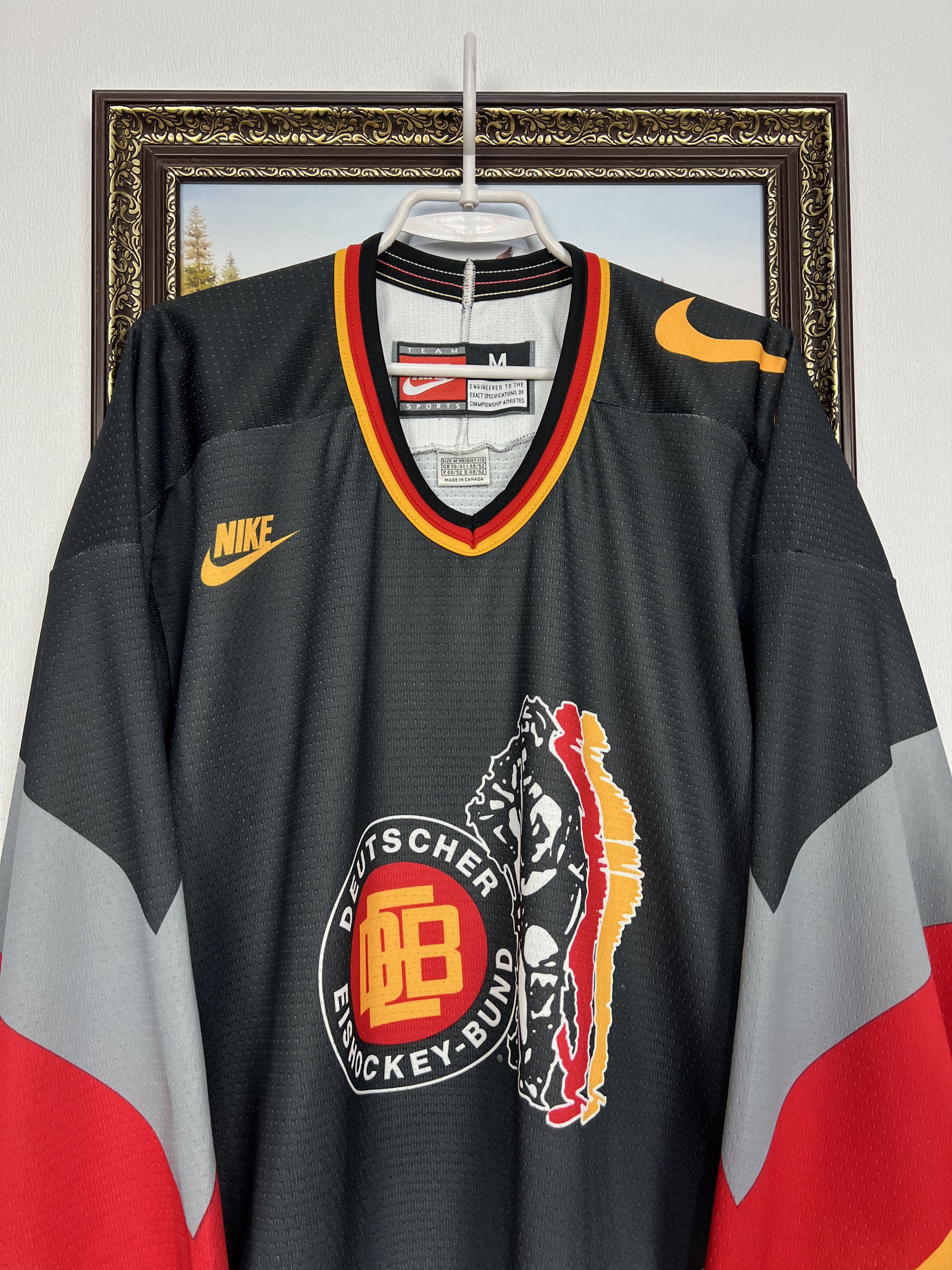 Nike Vintage Germany Deutschland Ice Hockey Jersey Shirt Trikot Size US M / EU 48-50 / 2 - 2 Thumbnail