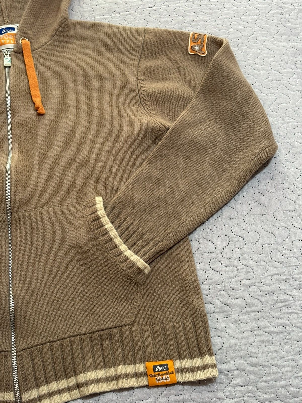 Asics 90s wool hooded asics zip sweatshirt Size US XL / EU 56 / 4 - 2 Thumbnail