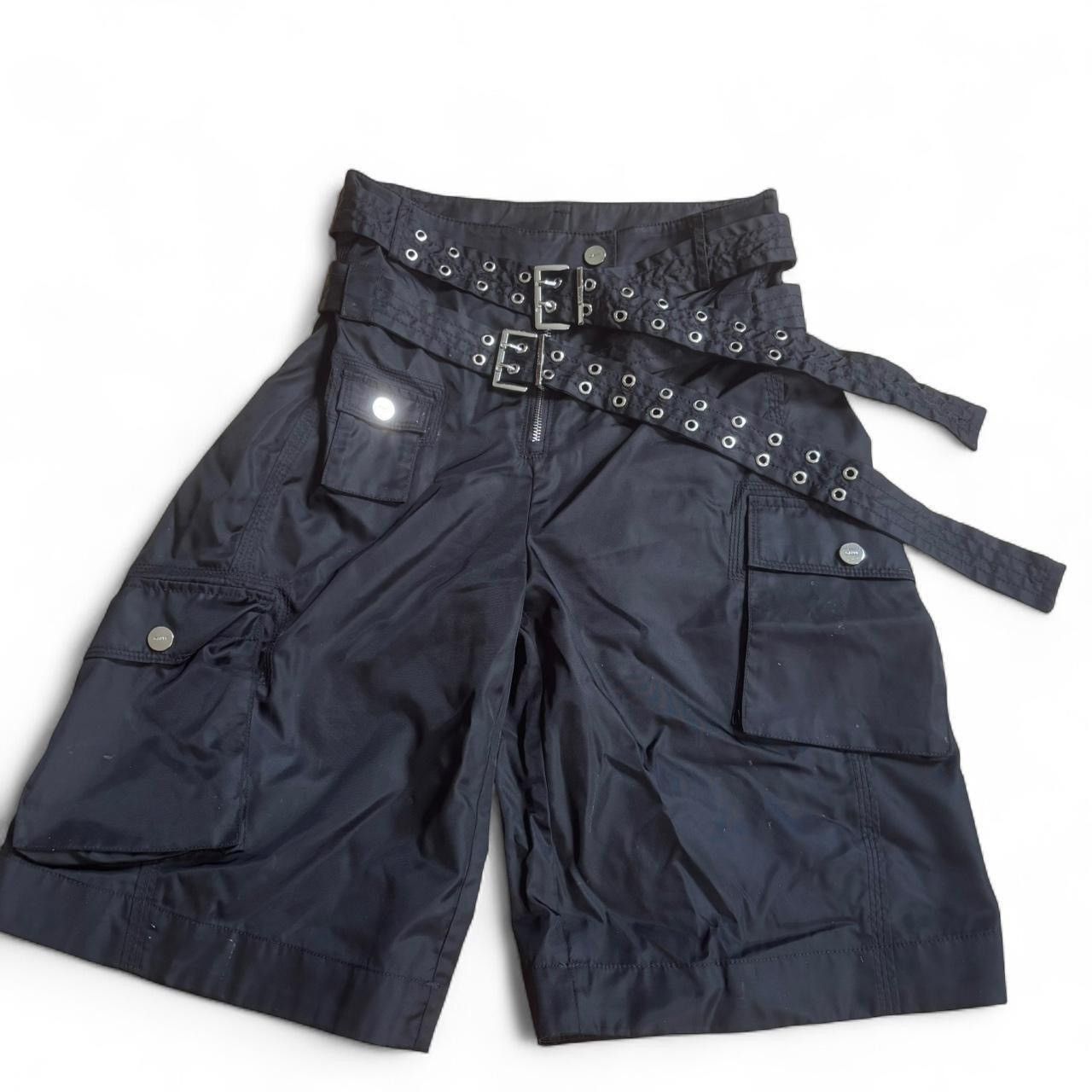 Ganni Ganni nylon double belt shorts Size 26" / US 2 / IT 38 - 1 Thumbnail