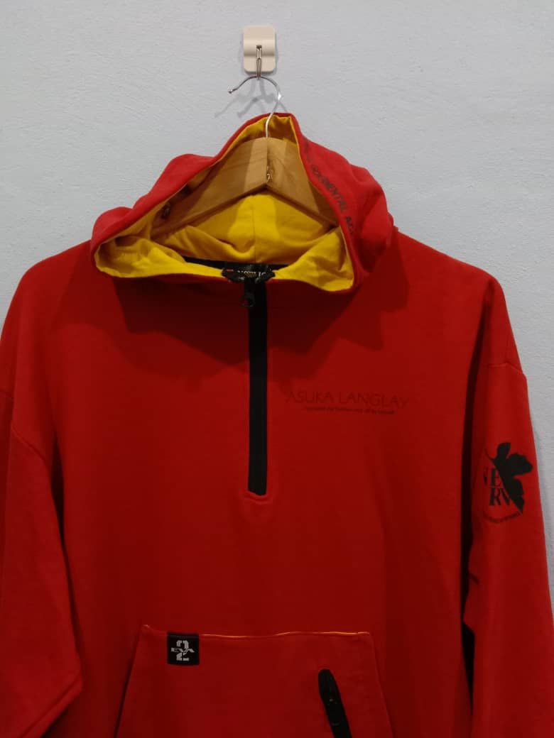 Anime EVANGELION ANIME HALFZIPPER RED HOODIE MEDIUM SAIZ Size US M / EU 48-50 / 2 - 2 Thumbnail