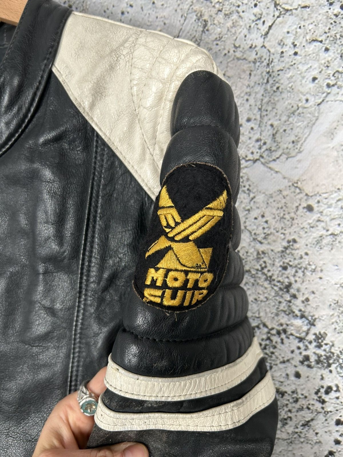 Genuine Leather Vintage Moto Cuir Genuine Leather Racing Jacket Avant Garde Size US S / EU 44-46 / 1 - 6 Thumbnail
