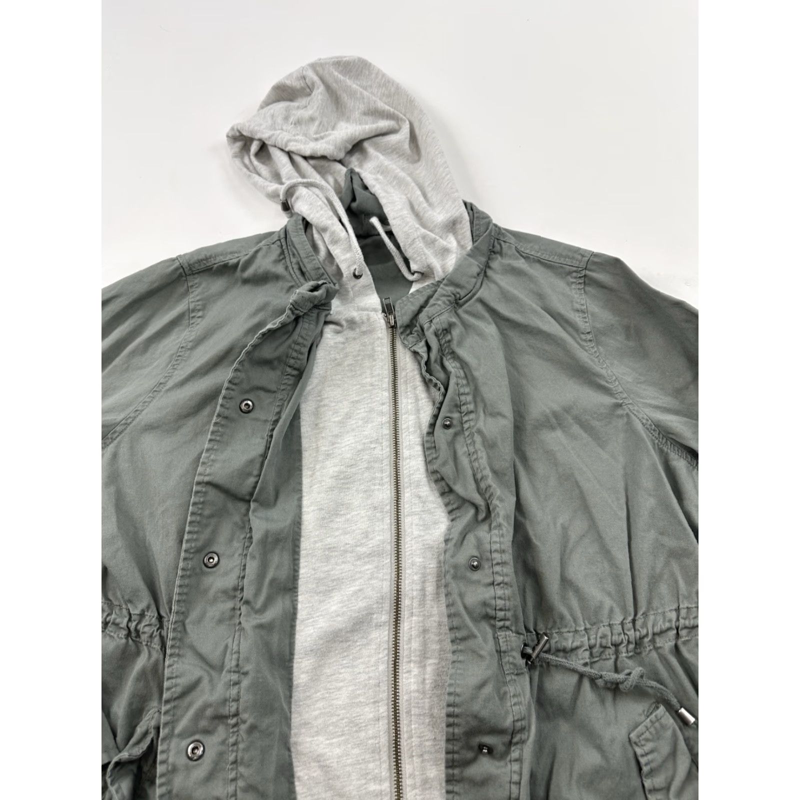Torrid VINTAGE Torrid Green Cotton Twill Jacket Womens Plus 2X Casual Streetwear Pockets Hood Size XXL / US 16-18 / IT 52-54 - 2 Thumbnail
