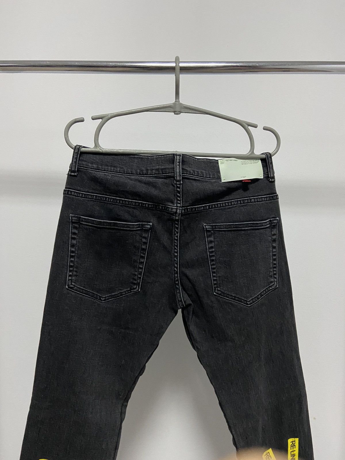 Off-White × Vintage Off White Selvedge Vintage jeans Fire Line Do Not Cross Size US 31 - 3 Thumbnail