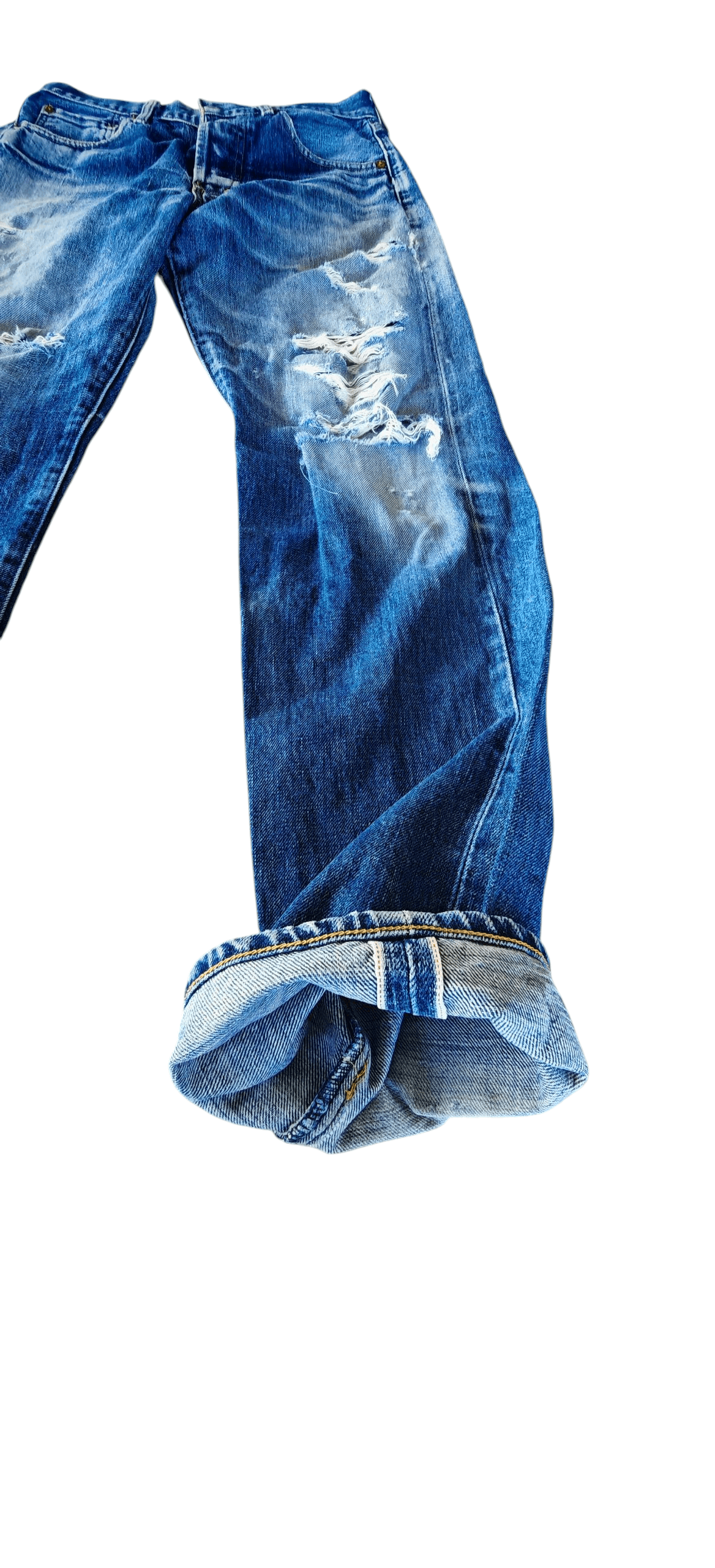 Levi's Vintage Clothing Levis 502 made in Japan selvedge distressed jeans Size US 30 / EU 46 - 7 Thumbnail