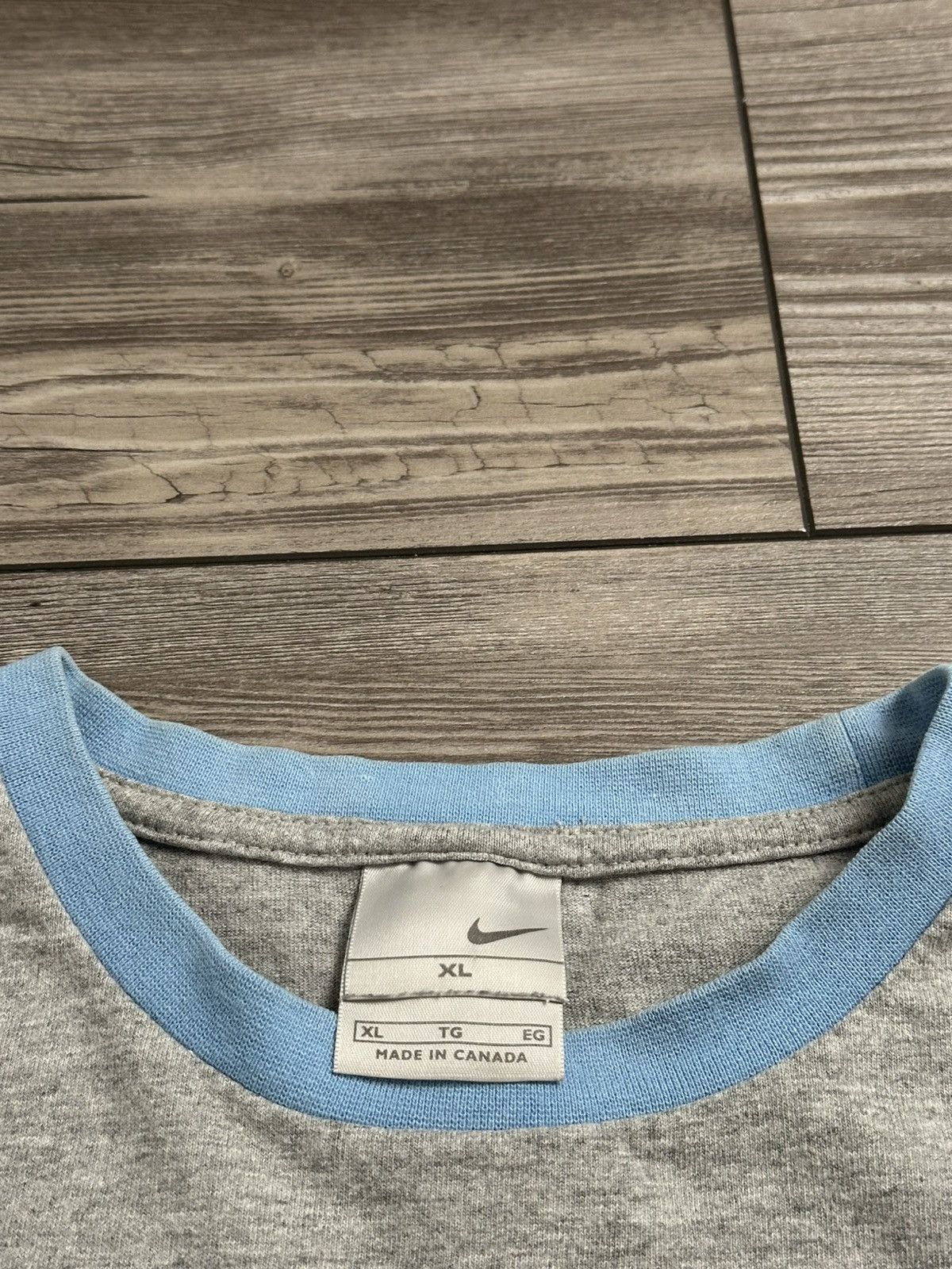 Nike × Vintage Y2K Nike Mini Spellout Ringer T Shirt Size US XL / EU 56 / 4 - 3 Thumbnail