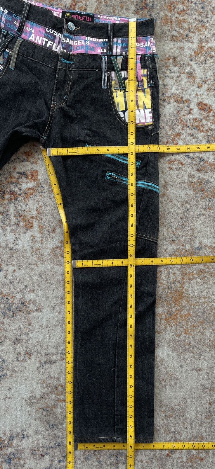 Hysteric Glamour ANTFUI DOUBLE WAIST DENIM JEANS Size US 31 - 8 Thumbnail