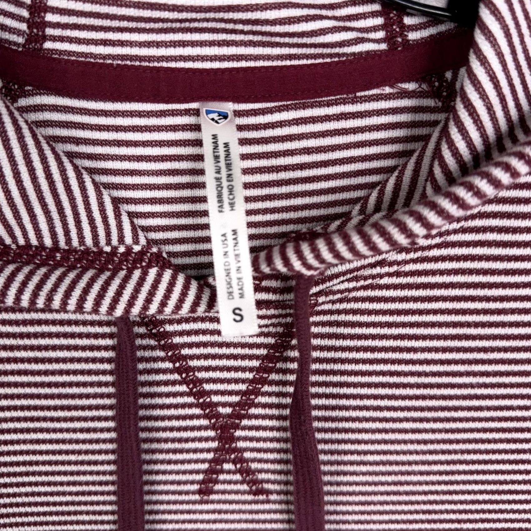 KangaROOS Kuhl Hoodie Womens Small Striped Knit Pullover Red Kangaroo Pocket Logo Casual Activewear Fall Mens Womens Girls Size S / US 4 / IT 40 - 4 Thumbnail