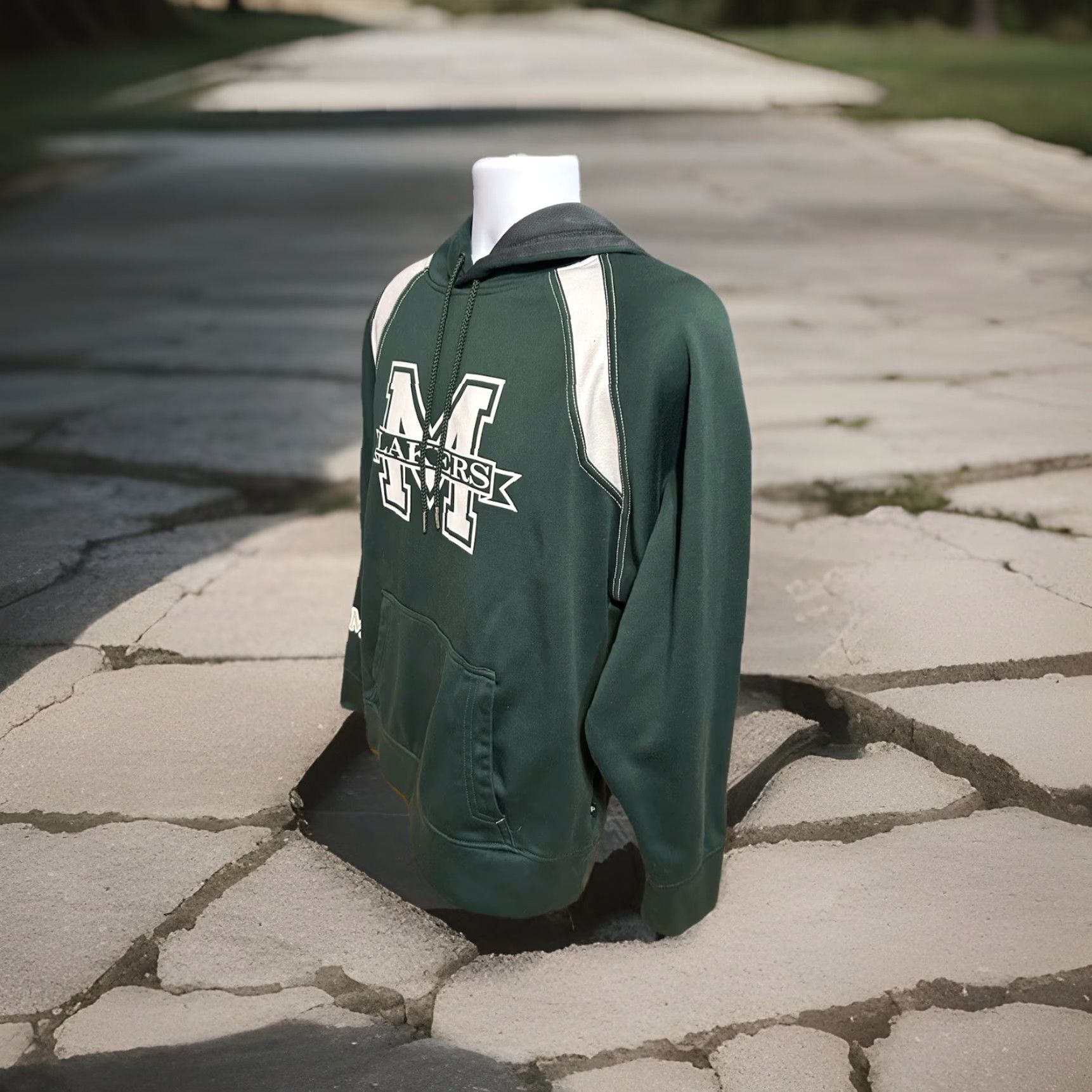 KangaROOS VINTAGE Mercyhurst University Hoodie Adult Small Green Drawstrings Kangaroo Pocket Size US S / EU 44-46 / 1 - 7 Thumbnail