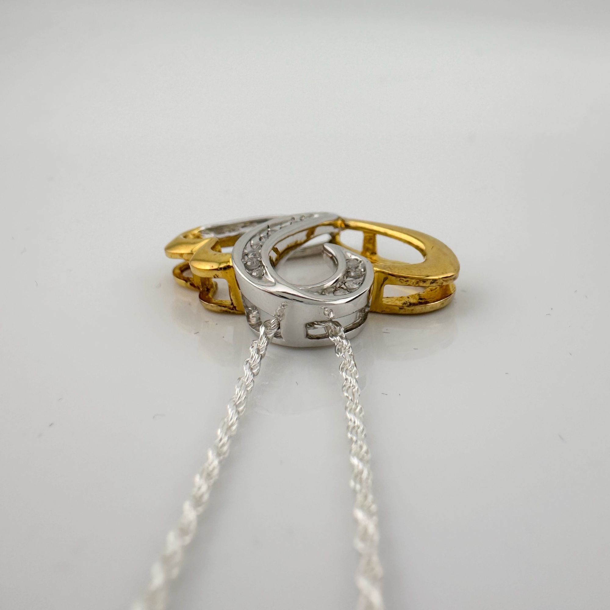 Other Two Hearts as One 1/4 Carat Natural Diamond Necklace Size ONE SIZE - 8 Thumbnail