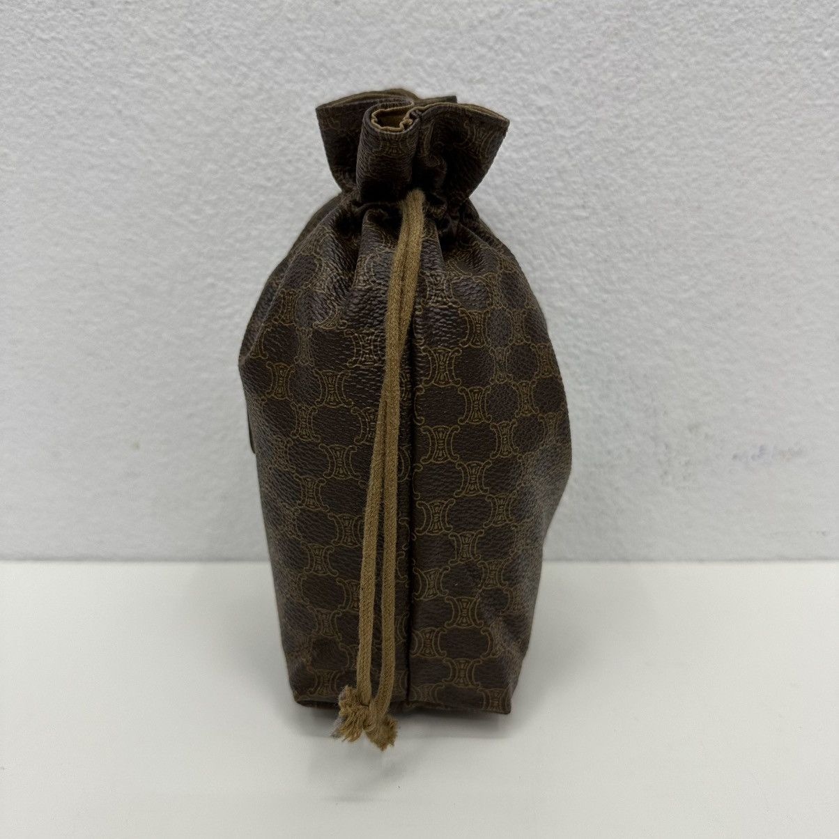 Celine ‼️LASTDROP‼️ VINTAGE CELINE MACADAM DRAWSTRING POUCH BAG Size ONE SIZE - 5 Thumbnail