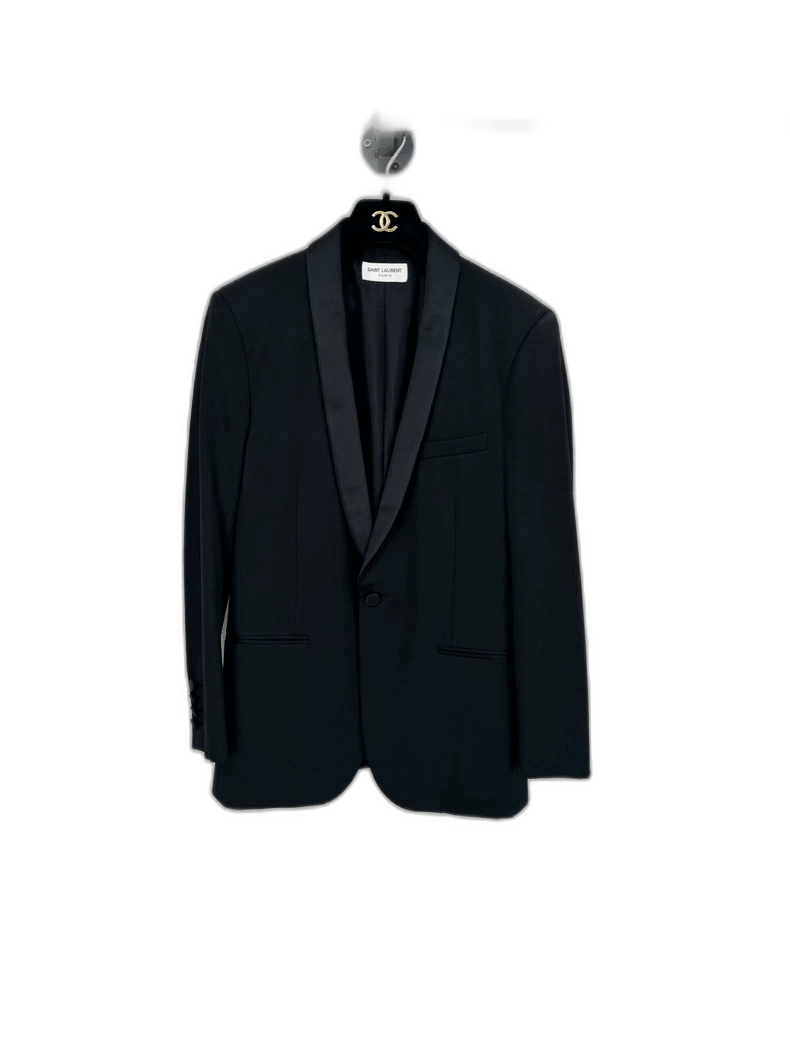 Saint Laurent Paris Saint Laurent Black Wool Suit Jacket-2506 Size US L / EU 52-54 / 3 - 1 Thumbnail