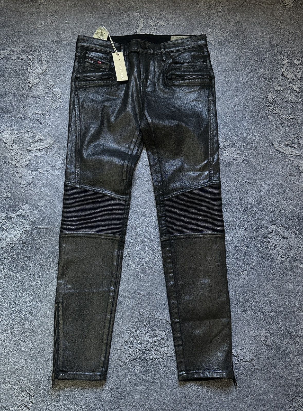 Diesel Jeans Biker Style Stretch Super Slim-Skinny Black