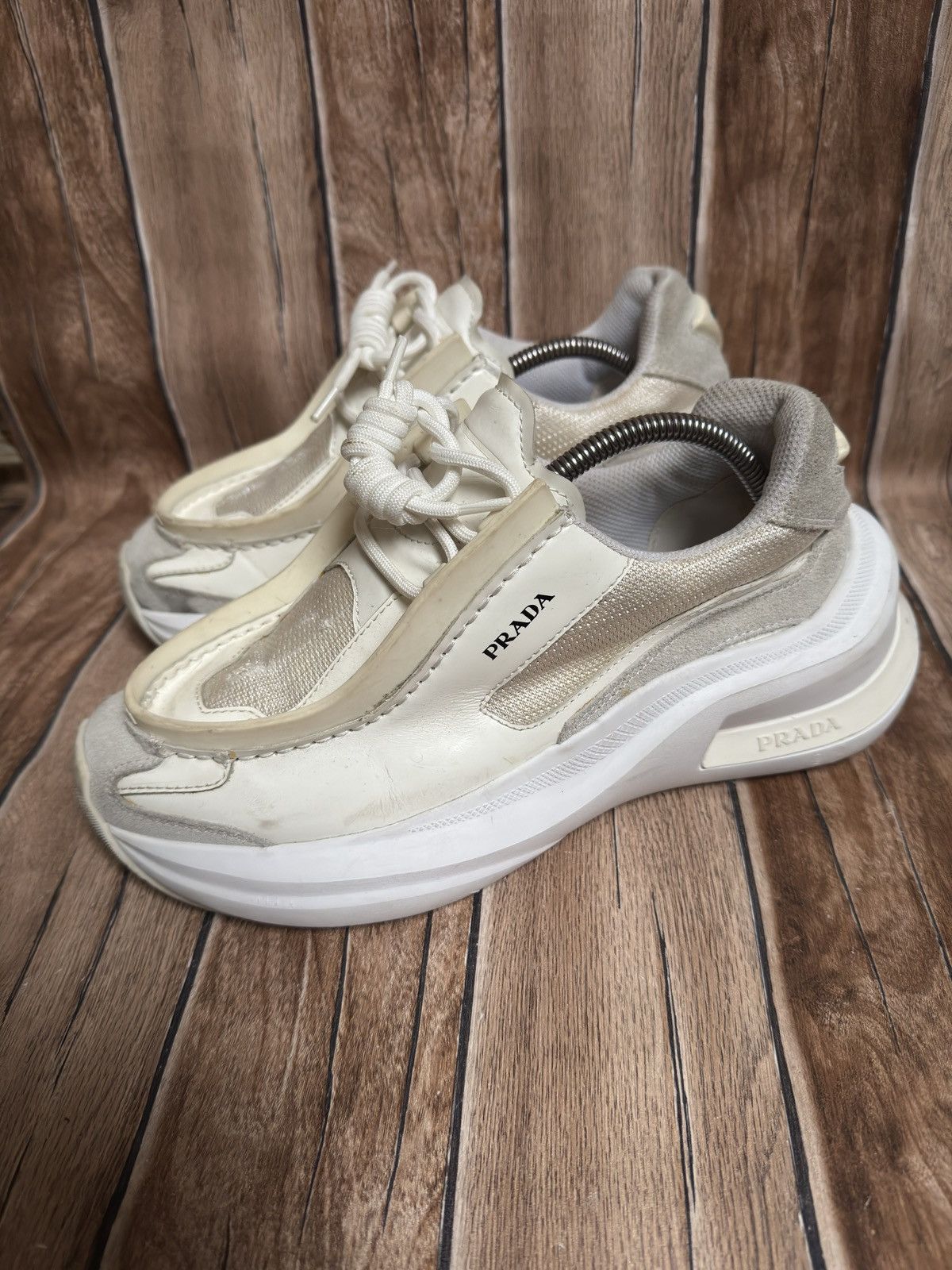 Prada panelled chunky suede sneaker Size US 7.5 / EU 40-41 - 2 Thumbnail