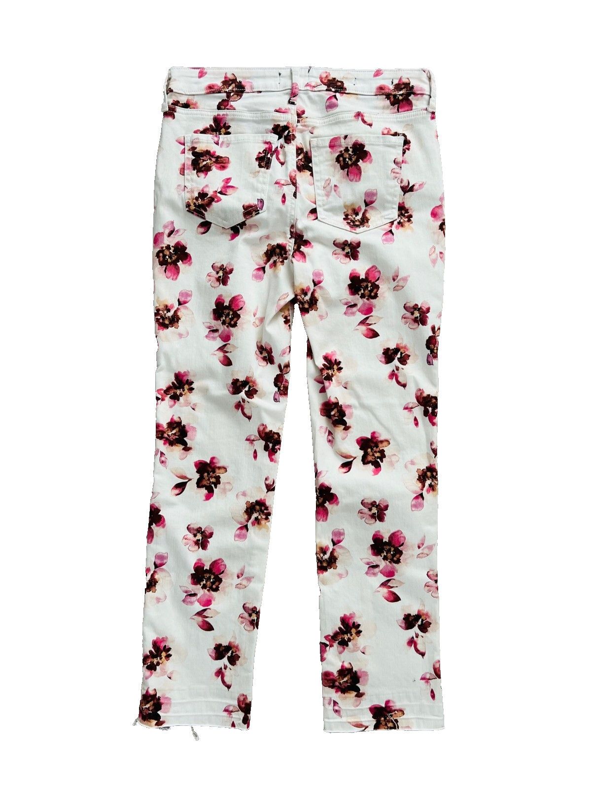 NYDJ NYDJ Sheri Slim Fit Ankle Cropped Denim Jeans Floral ( 2 ) Size 26" / US 2 / IT 38 - 4 Thumbnail