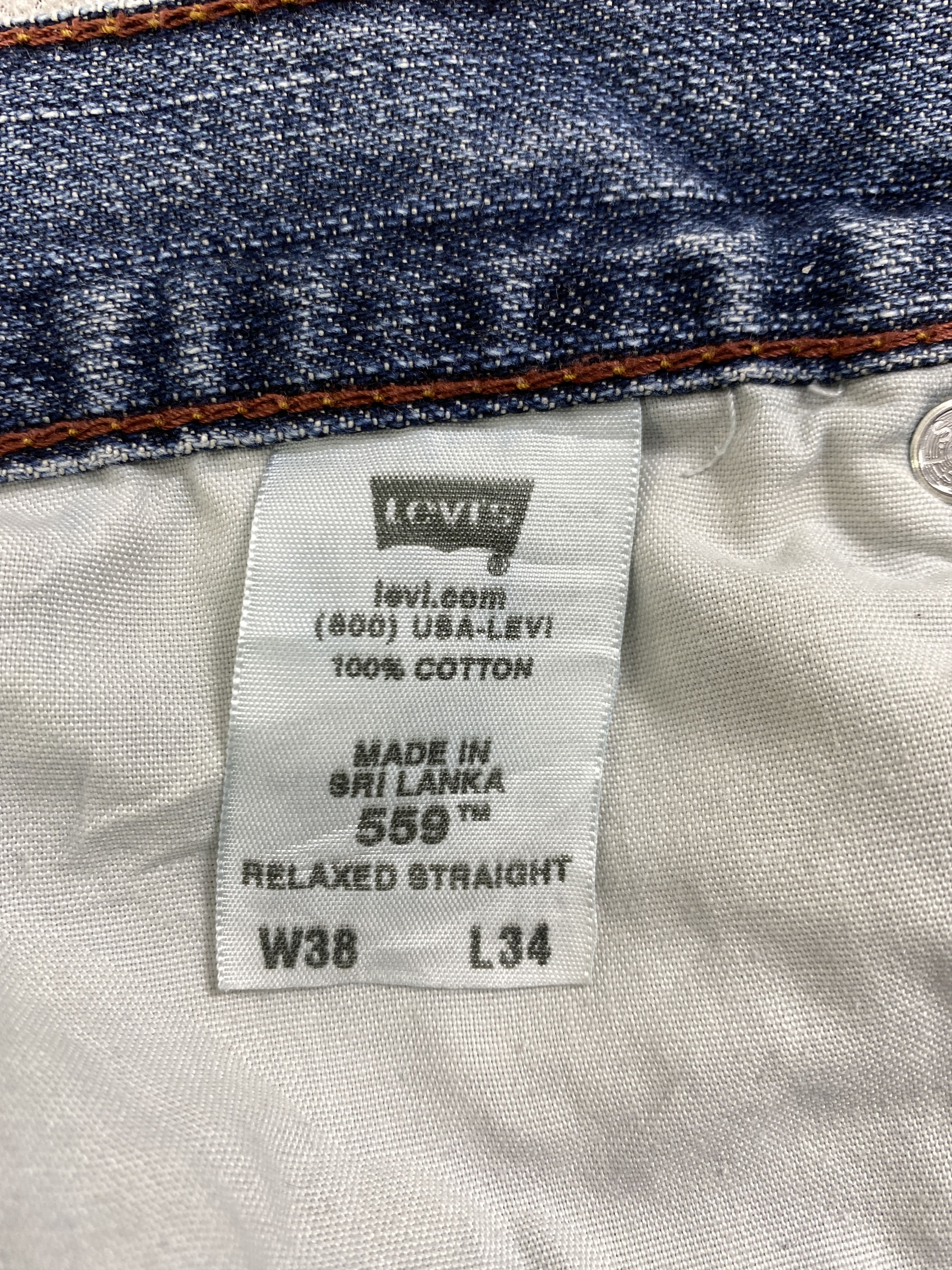 Levi's Relaxed Straight Vintage Levi's 559 36 x 32.5 Denim -JN333 Size US 36 / EU 52 - 10 Thumbnail