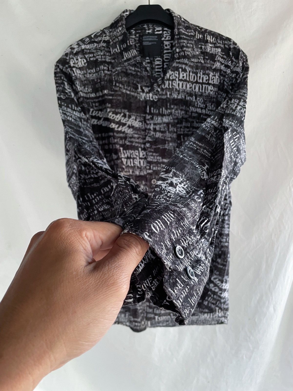 14th Addiction SPLENDID SATISFACTION ARCHIVE TYPE WRITER BUTTON DOWN SHIRT Size US XL / EU 56 / 4 - 6 Thumbnail