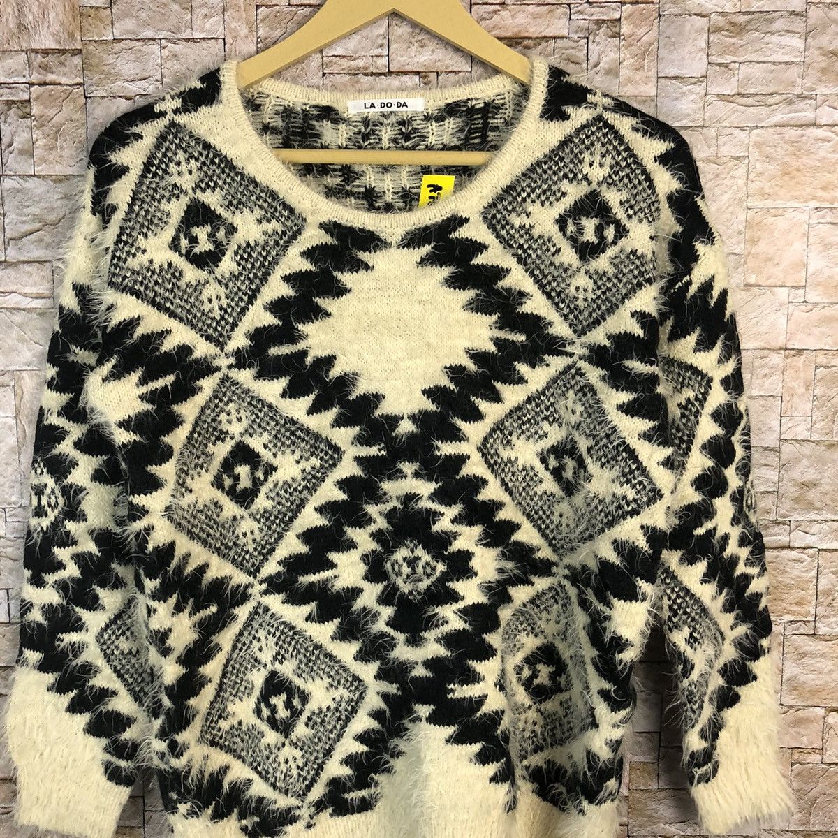 Vintage La do da White navajo design Knitwear #A755 Size M / US 6-8 / IT 42-44 - 5 Thumbnail
