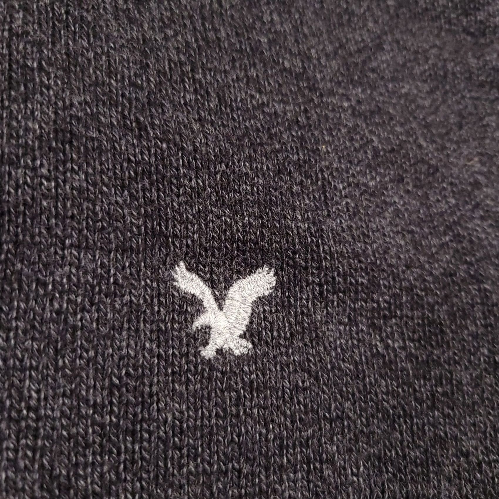 American Eagle Outfitters American Eagle 3-Button 1/4 Zip Sweater Men's XXL Grey Long Sleeve Knit Logo Shirt Size US XXL / EU 58 / 5 - 4 Thumbnail