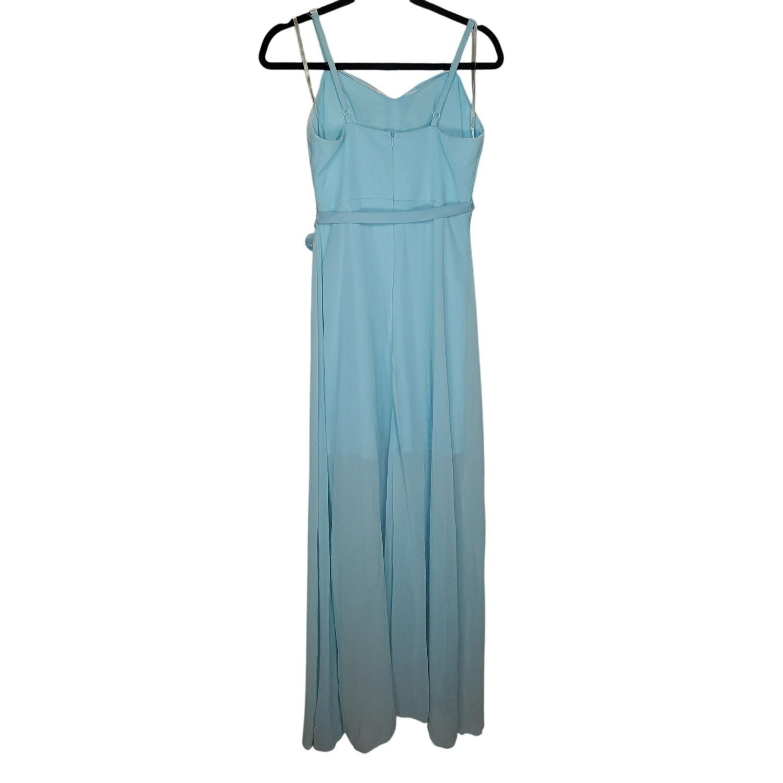 Shein Shein Light Blue Chiffon HighLow Maxi Dress w/ Belt Size M Size M / US 6-8 / IT 42-44 - 2 Thumbnail