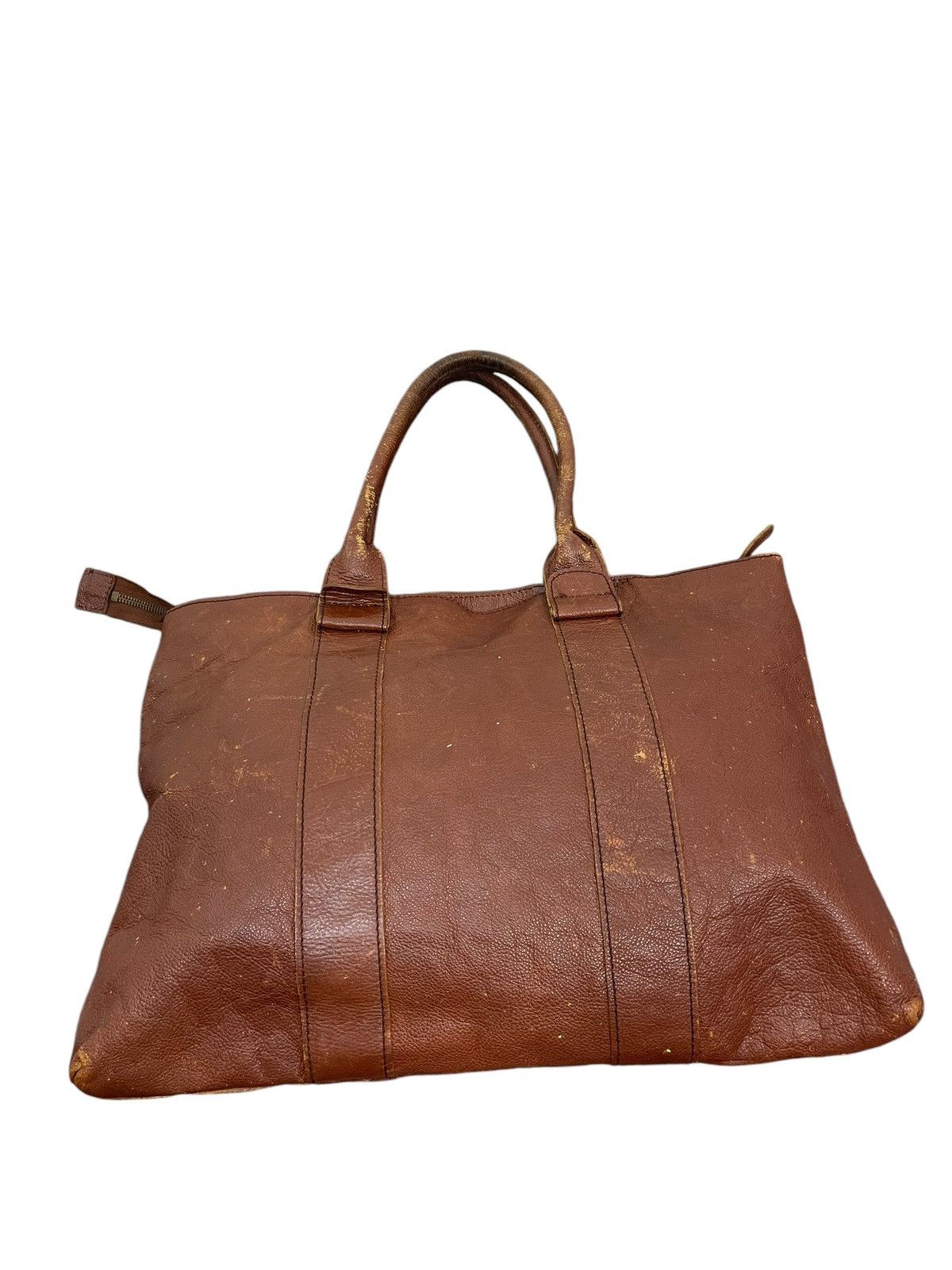 Genuine Leather Full Leather Vintage Unknown Tote Shoulder Bag 4🟩 Size ONE SIZE - 12 Thumbnail