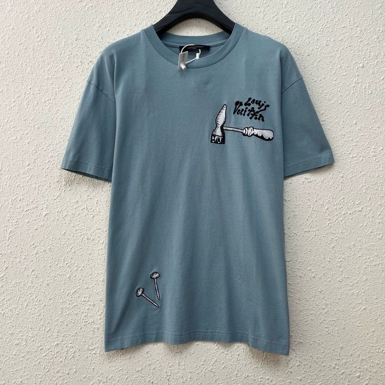 Louis Vuitton Louis Vuitton Hammer Tool Embroidered Haze Blue Short Slee Size US M / EU 48-50 / 2 - 1 Thumbnail