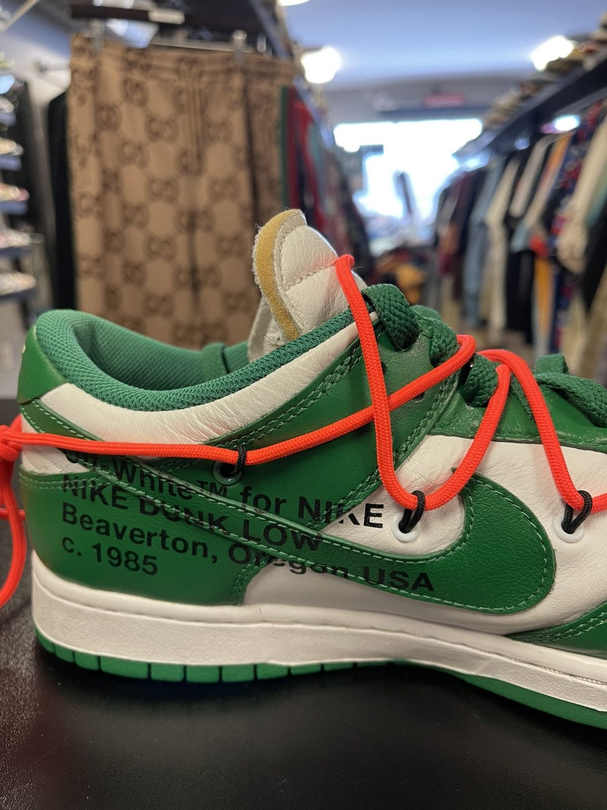 Off-White Size 12 - Off White x Nike Dunk Low Pine Green CT0856-100 Size US 12 / EU 45 - 8 Thumbnail