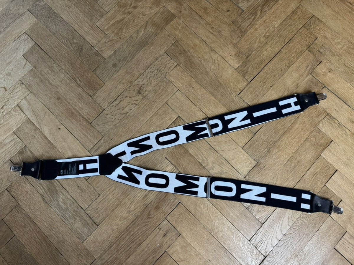 H&M × Moschino Moschino x H&M Black White Suspenders Size ONE SIZE - 4 Thumbnail
