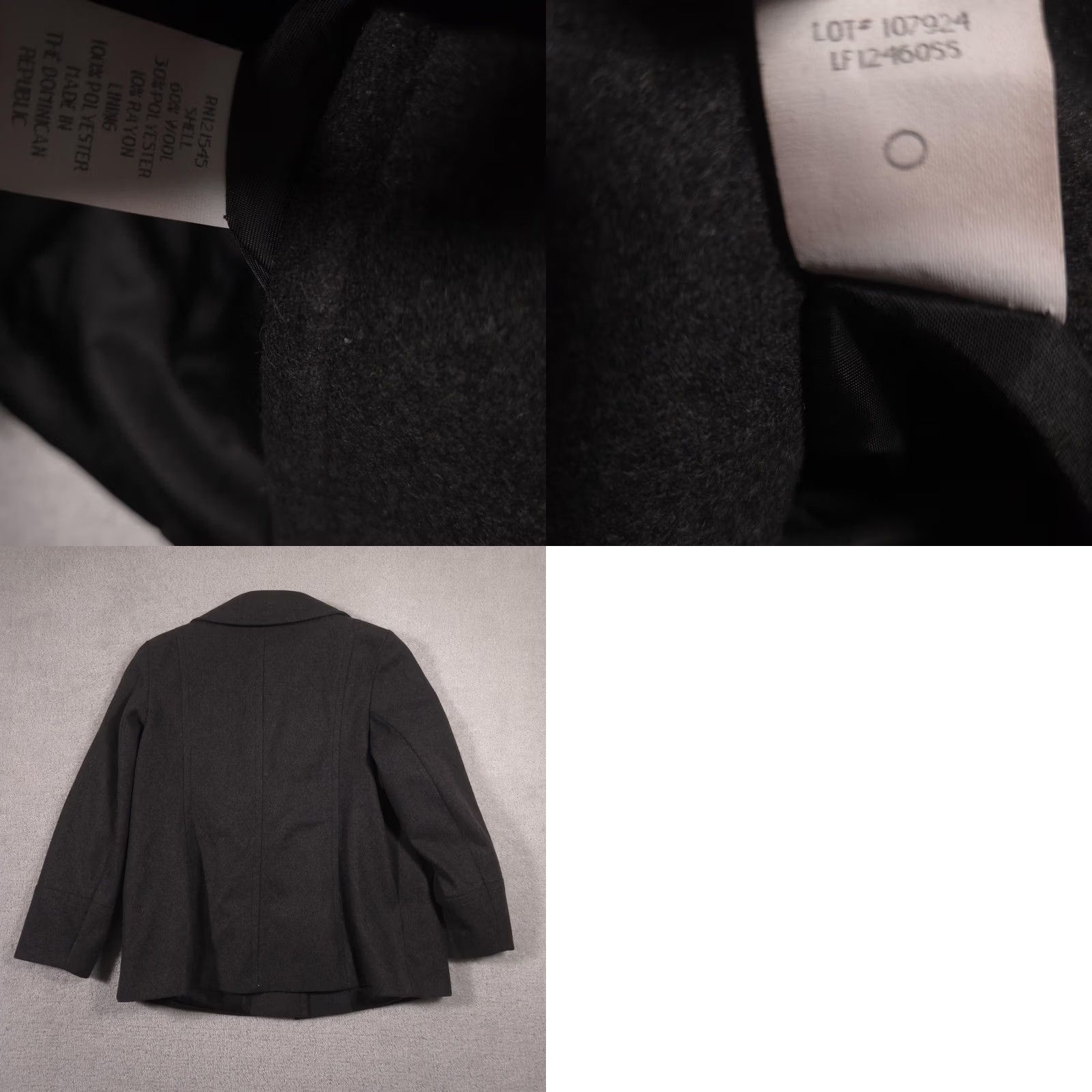 London Fog London Fog Coat Womens XL Gray Wool Blend Single Breasted Lined Button Front Pockets Mid-Length Casual Business Mens Womens Size XL / US 12-14 / IT 48-50 - 9 Thumbnail