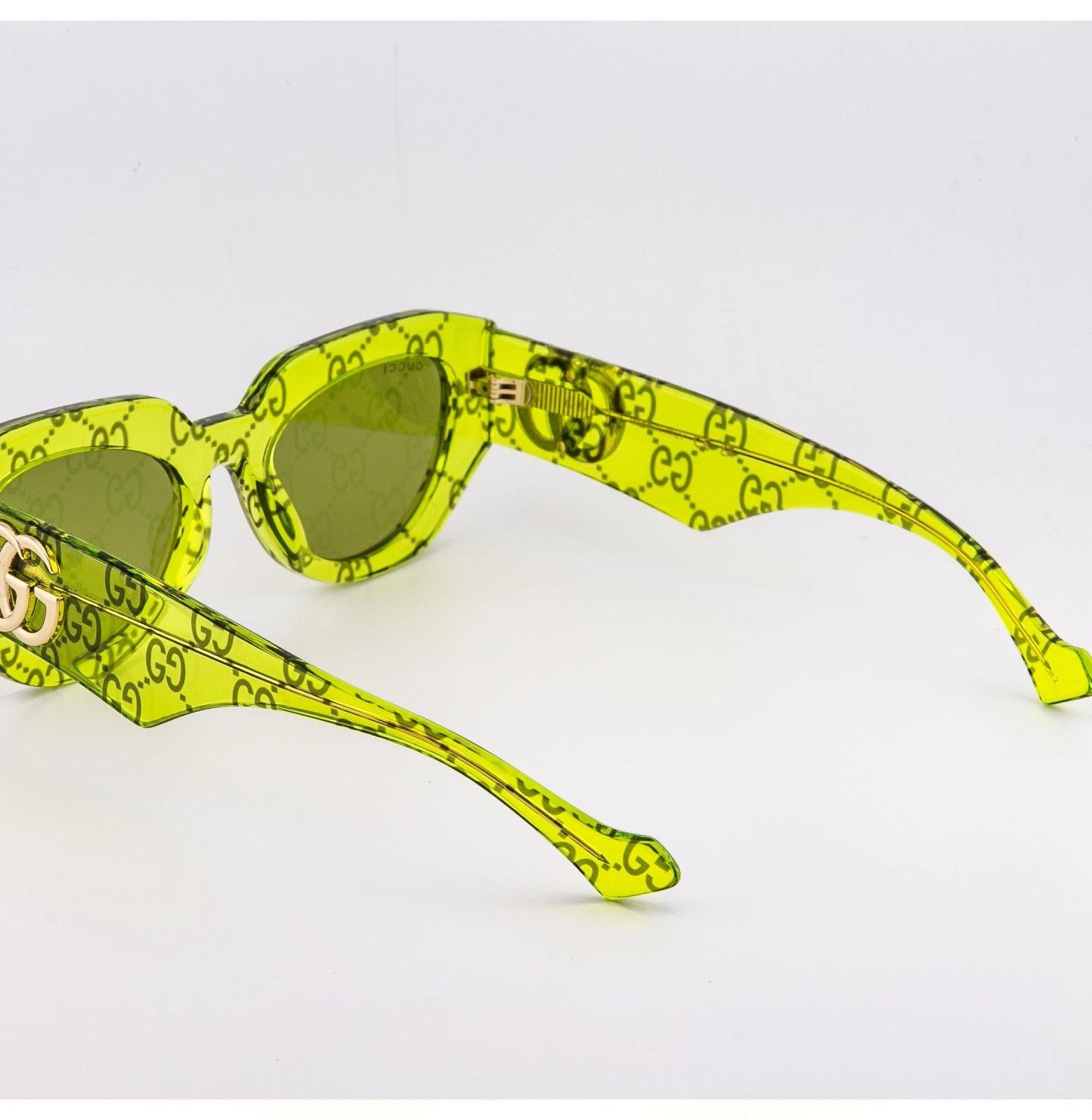 Gucci GUCCI 1421 Crystal Green GUCCISSIMA Gg1421S Sunglasses 007 Size ONE SIZE - 2 Thumbnail