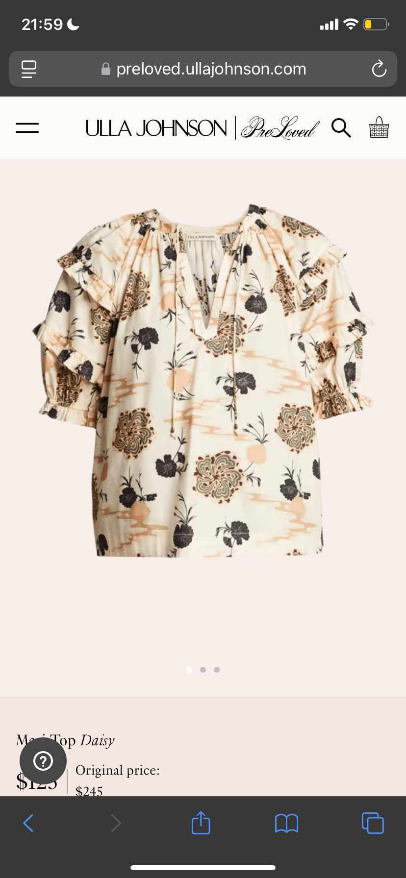 Ulla Johnson Mari Top Daisy Size XL / US 12-14 / IT 48-50 - 1 Thumbnail