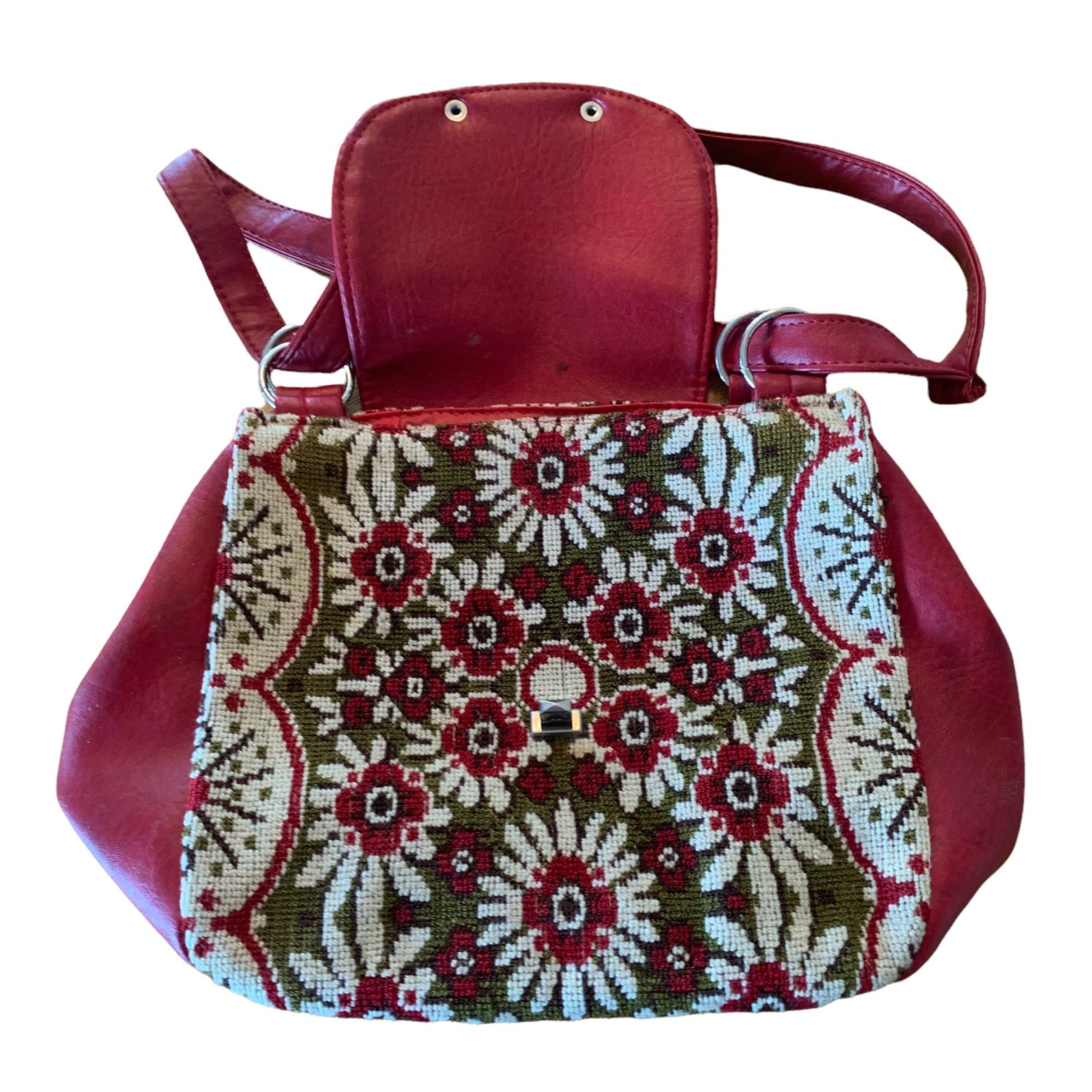 Vintage Vintage Floral Needlepoint Grannycore Purse Size ONE SIZE - 8 Thumbnail