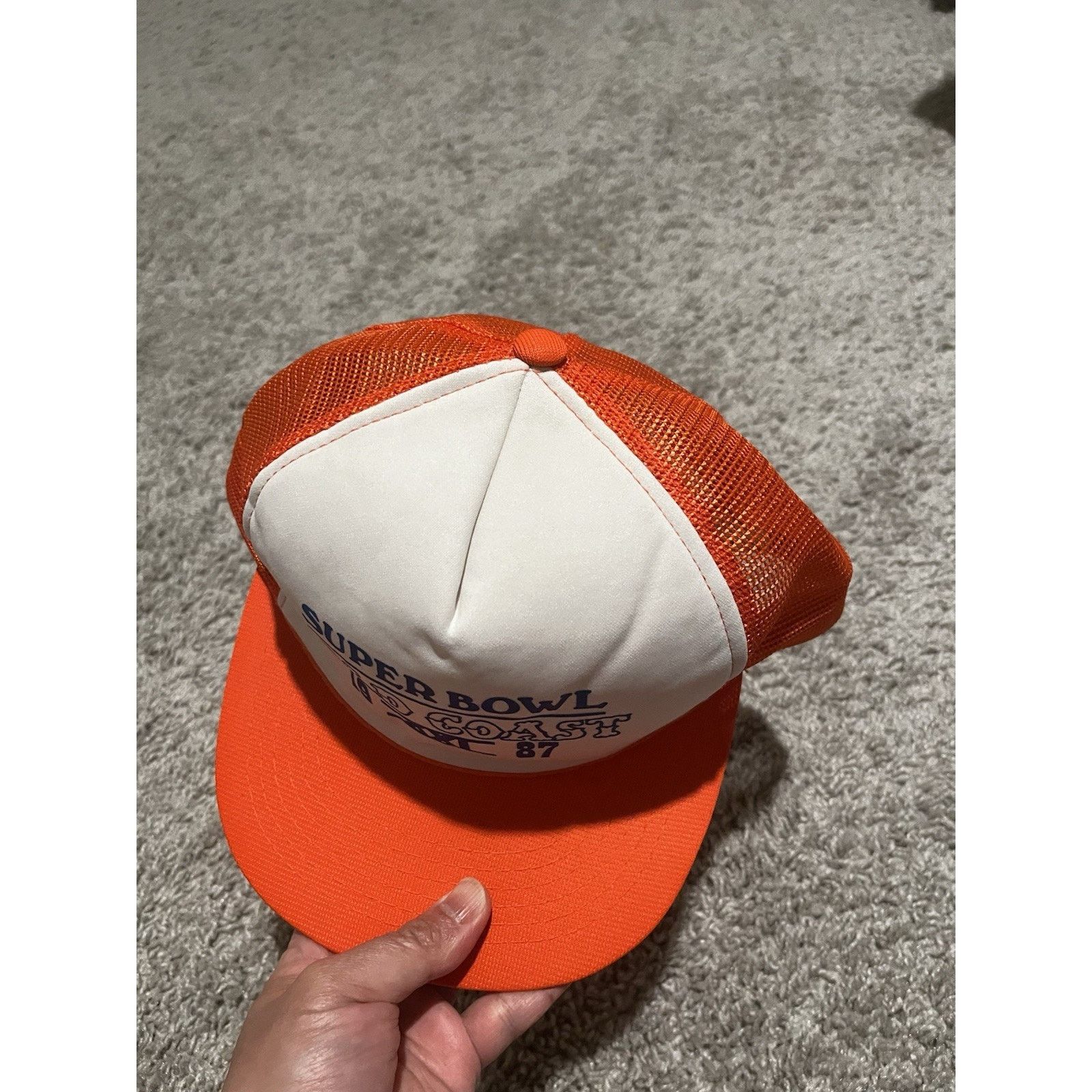 Hanes Vintage Super Bowl XXII Gold Coast 1987 Trucker Hat Cap USA Size ONE SIZE - 5 Thumbnail