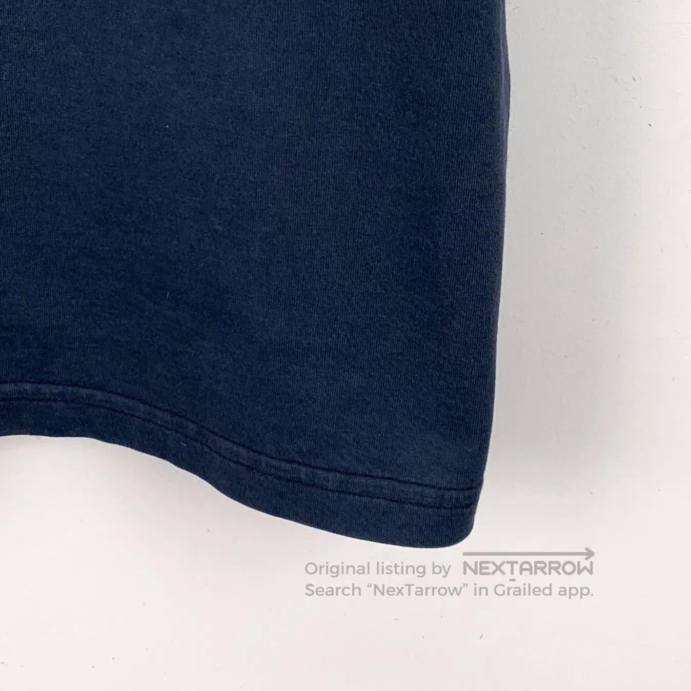 Maison Margiela Maison Margiela Dark Blue Logo Cutout Cotton Crew Neck Sho Size US S / EU 44-46 / 1 - 5 Thumbnail