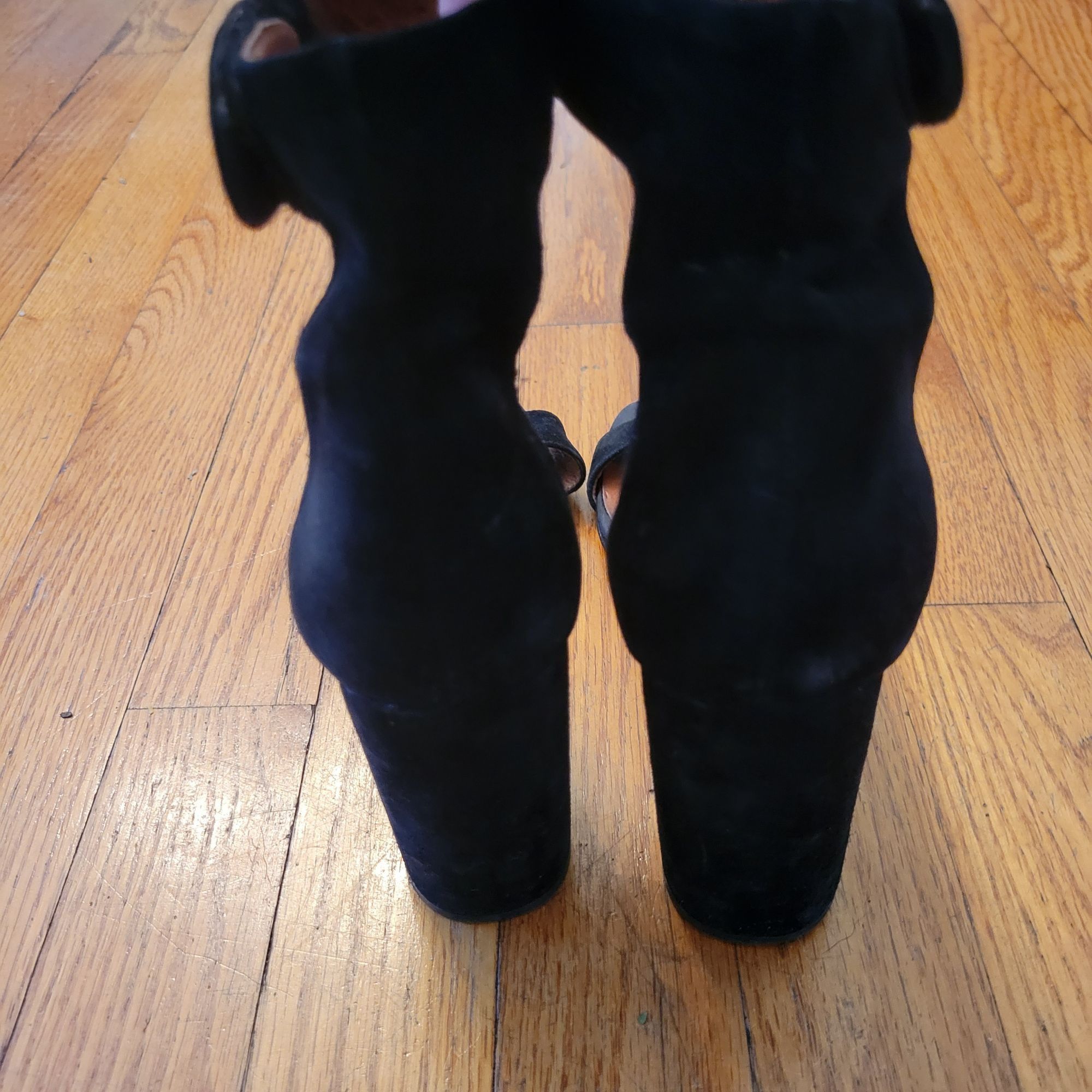 Jeffrey Campbell Jeffrey Campbell Black Suede Leather Ankle Strap High Block Size US 8 / IT 38 - 8 Thumbnail