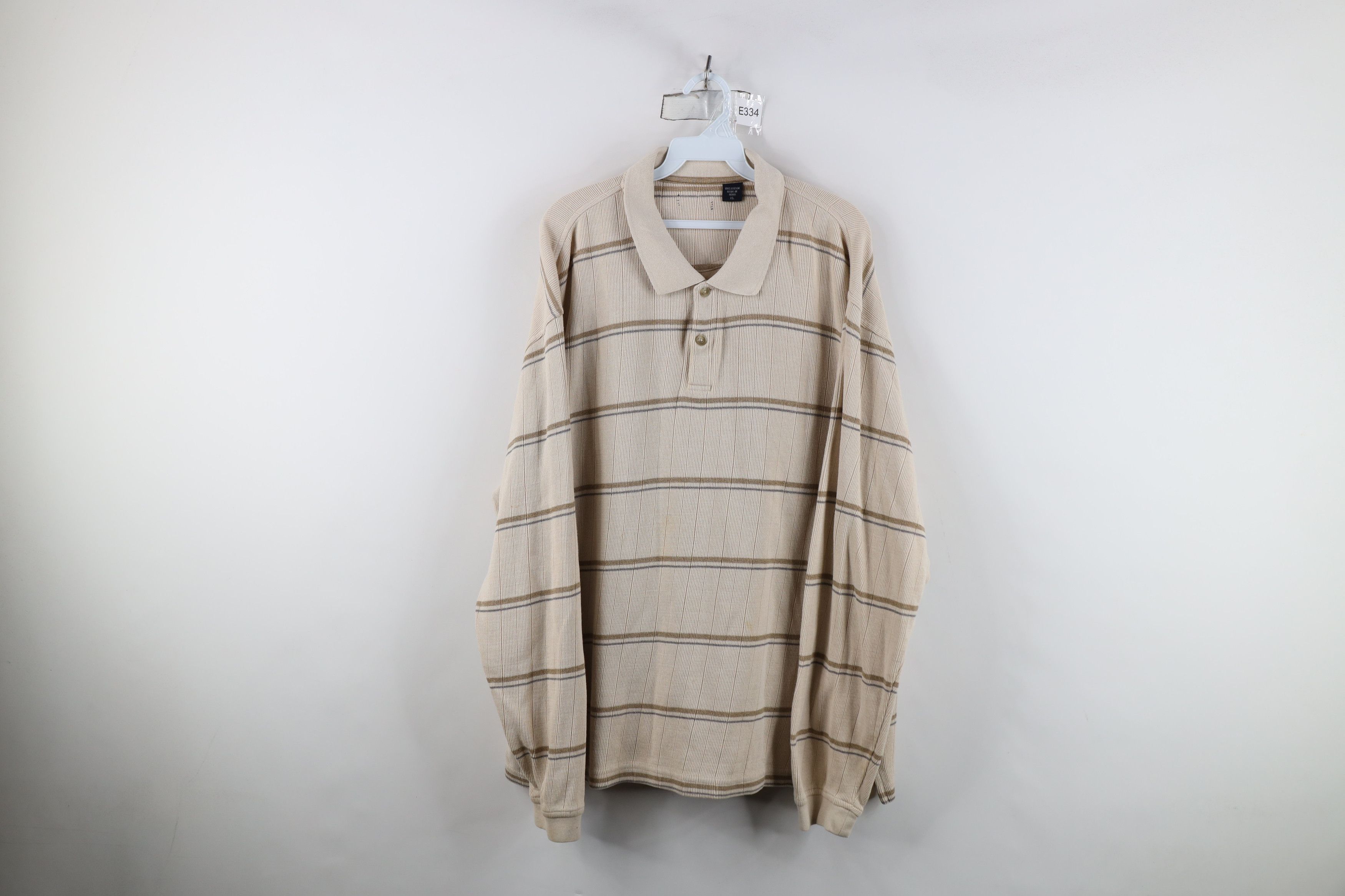 Vintage Vintage 90s Streetwear Ribbed Knit Long Sleeve Rugby Polo Size US XL / EU 56 / 4 - 1 Thumbnail