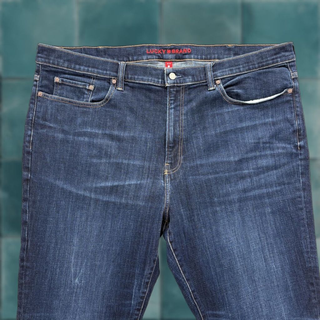 Lucky Brand Lucky Brand Jeans 181 RELAXED STRAIGHT Mens 48x30 Blue Dark Wash Denim Pants Size US 32 / EU 48 - 1 Thumbnail