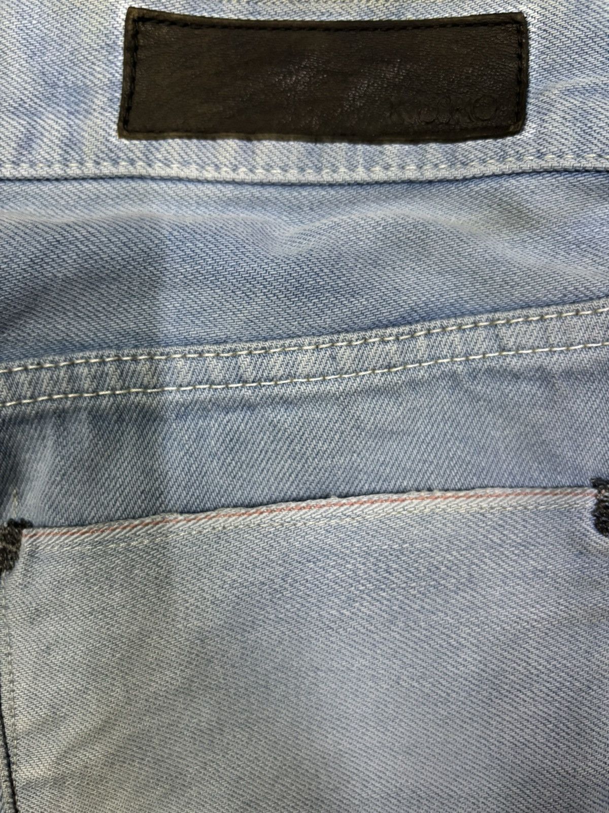 Hysteric Glamour Vintage Kuro Selvedge Acid Wash Distressed Grunge Jeans Size US 30 / EU 46 - 13 Thumbnail