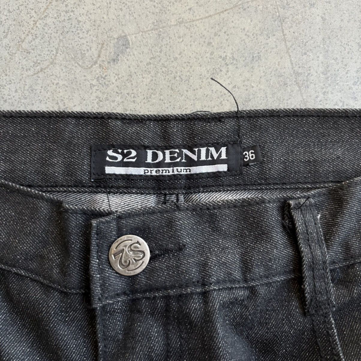 Akademiks × Southpole Vintage Y2K Black and Blue Embroidered Jeans Baggy S2 Denim Size US 36 / EU 52 - 9 Thumbnail