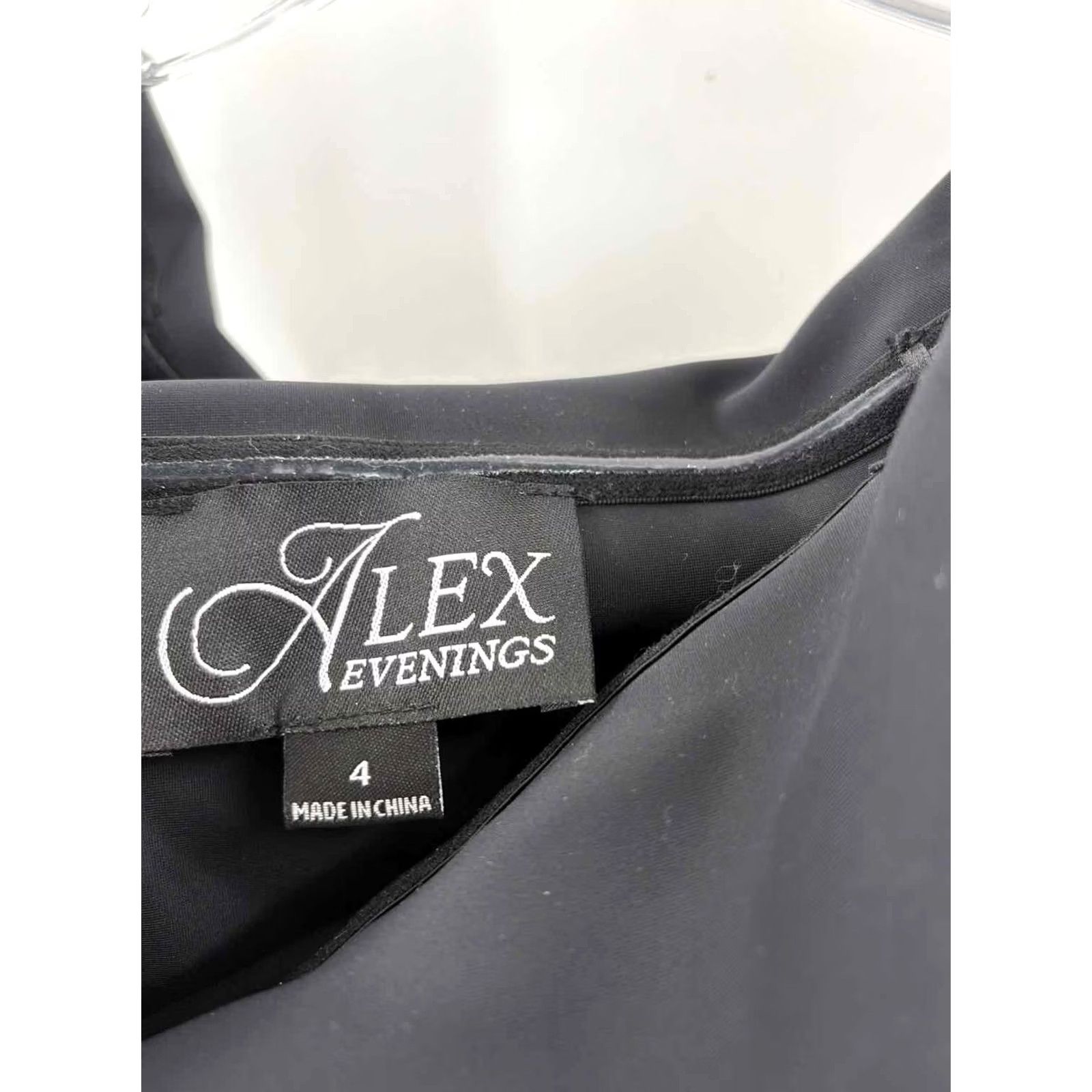 Alex Evenings Pre-Owned Alex Evening Black Open Shoulder Long Evening Gown Size 4 Size S / US 4 / IT 40 - 5 Thumbnail