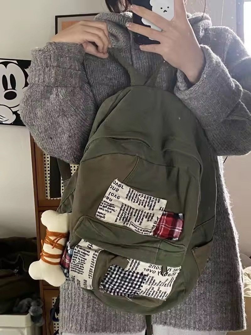 Other Japan Military Green Patchwork Backpack Bag Size ONE SIZE - 5 Thumbnail