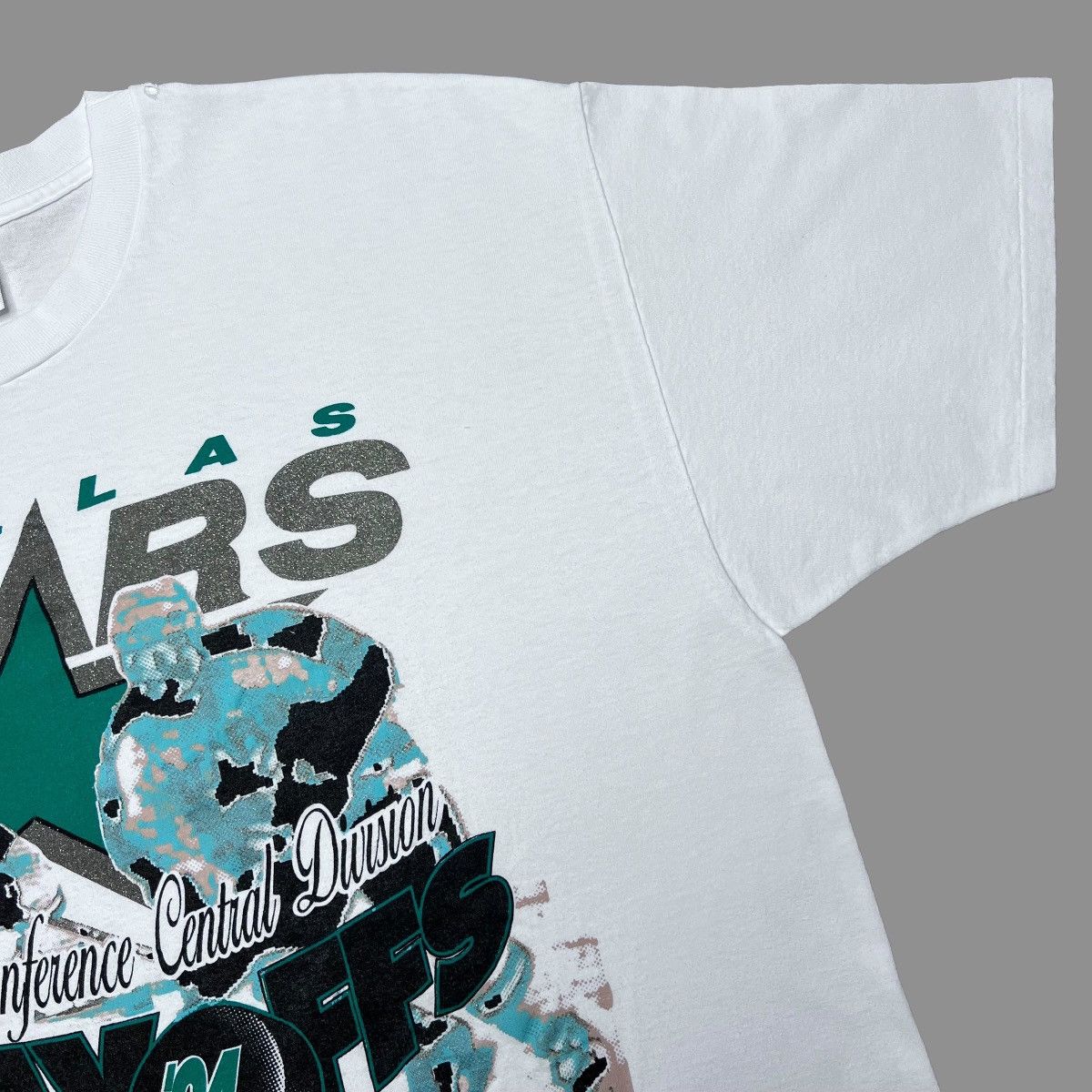 NHL × Vintage Vtg 1994 NHL Dallas Stars Western Conference Playoffs Tee Size US XXL / EU 58 / 5 - 7 Thumbnail