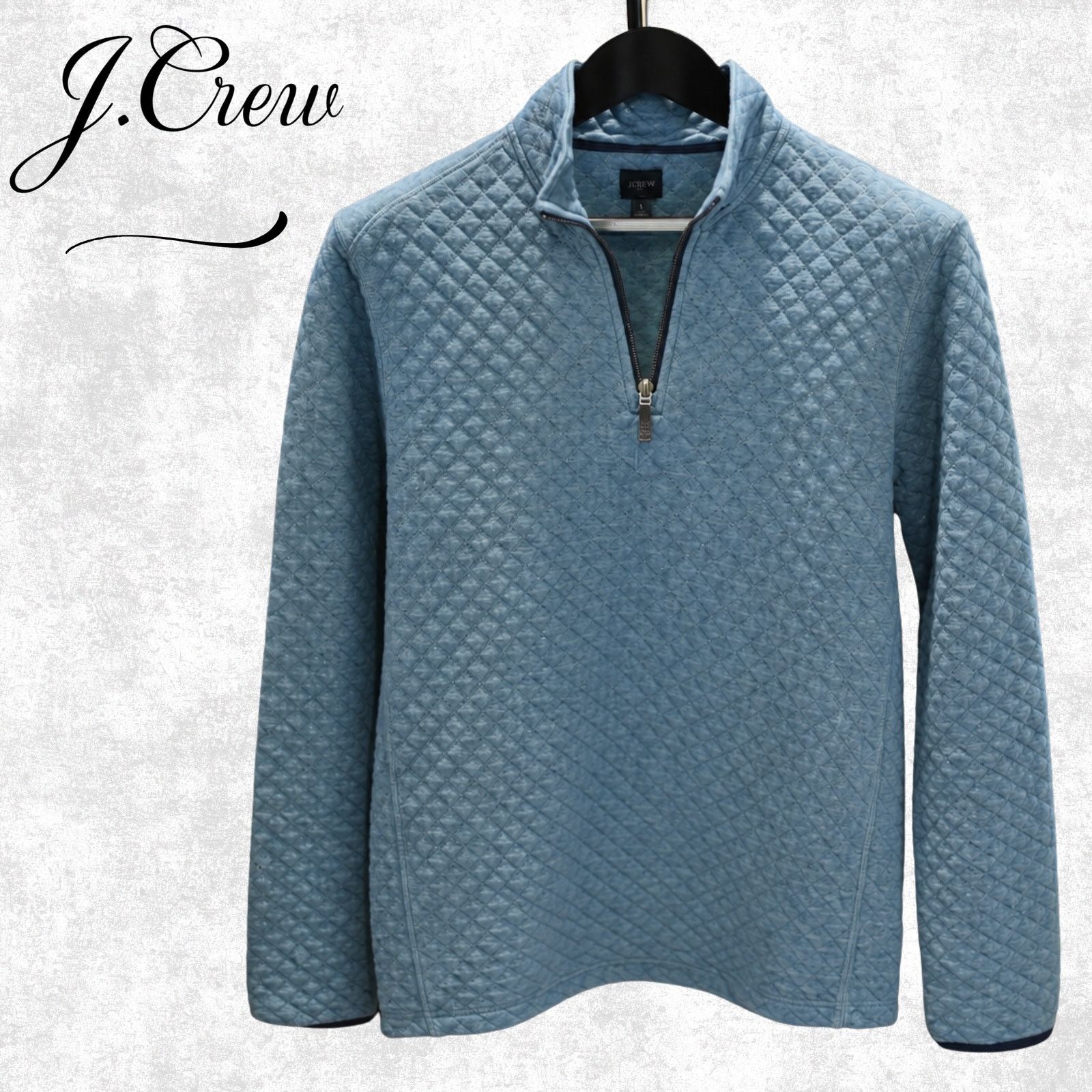 J.Crew J.Crew Quilted Diamond Half-Zip Pullover Men’s M Blue NWOT Size US S / EU 44-46 / 1 - 1 Thumbnail