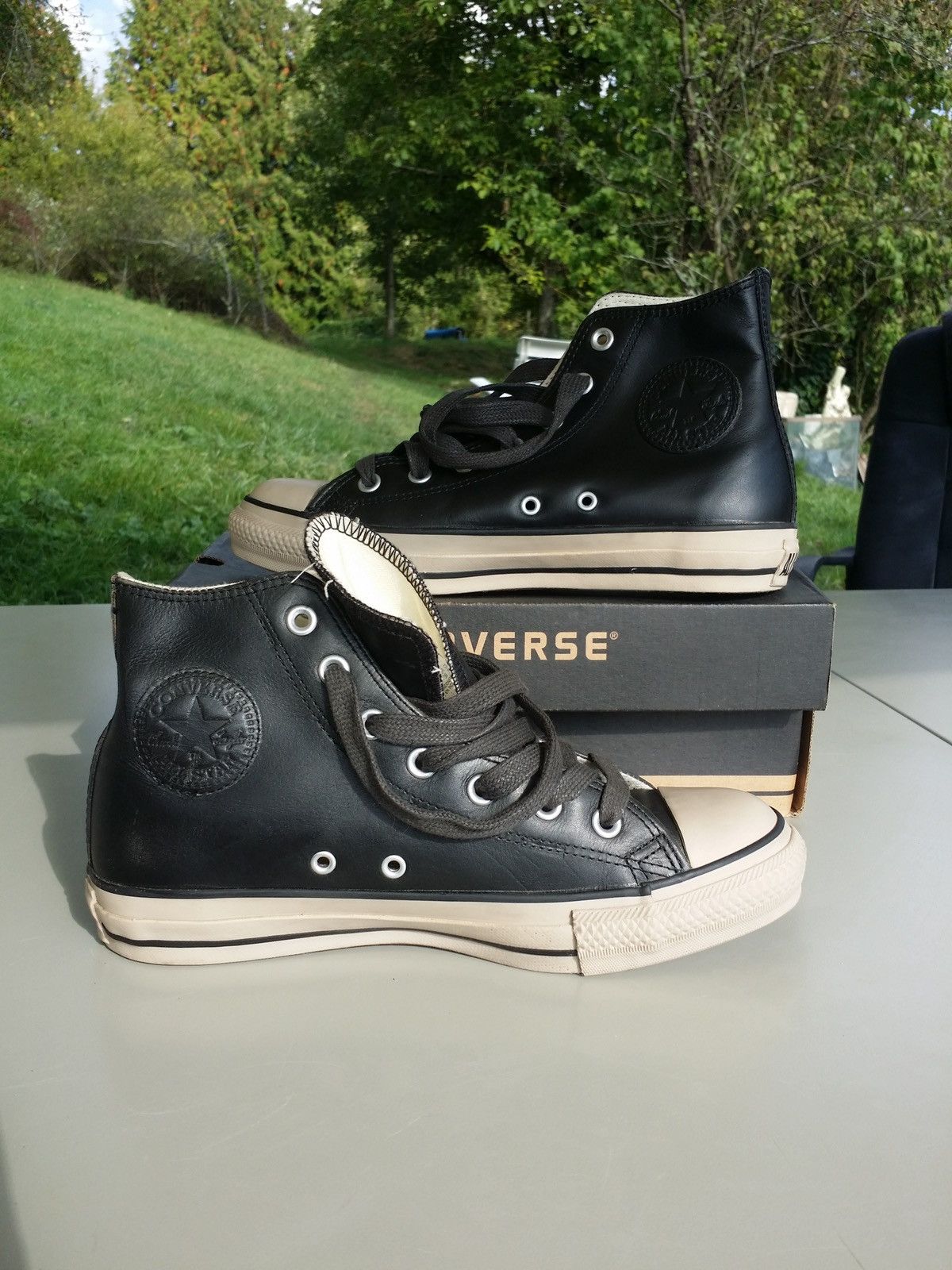 Converse Leather washed high heeled Size US 6 / EU 39 - 1 Thumbnail