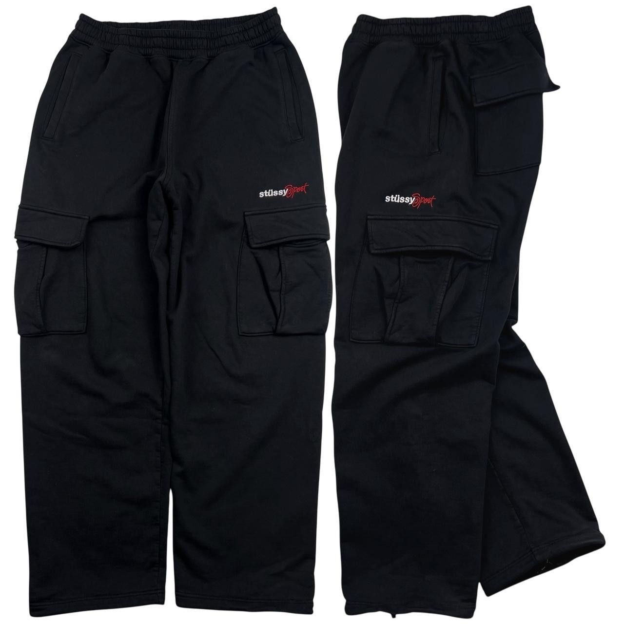 Stussy Stussy Sport Black Cargo Joggers / Sweatpants - Small Size US 31 - 1 Thumbnail