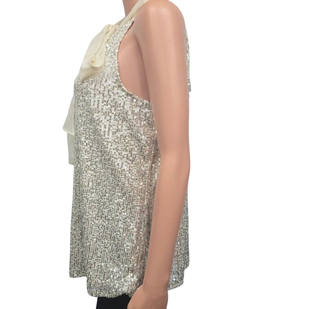 Calvin Klein NWT Calvin Klein Sequin Top Blouse Sleeveless Tie Front M Size M / US 6-8 / IT 42-44 - 5 Thumbnail