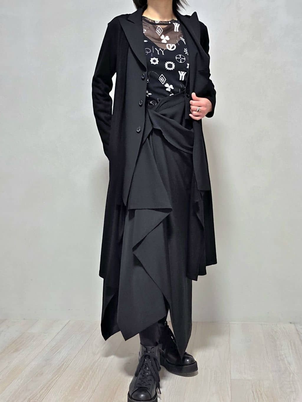 Yohji Yamamoto Yohji Yamamoto - WOOL 2WAY SUSPENDER SKIRT Size 24" / US 00 / IT 34 - 15 Thumbnail