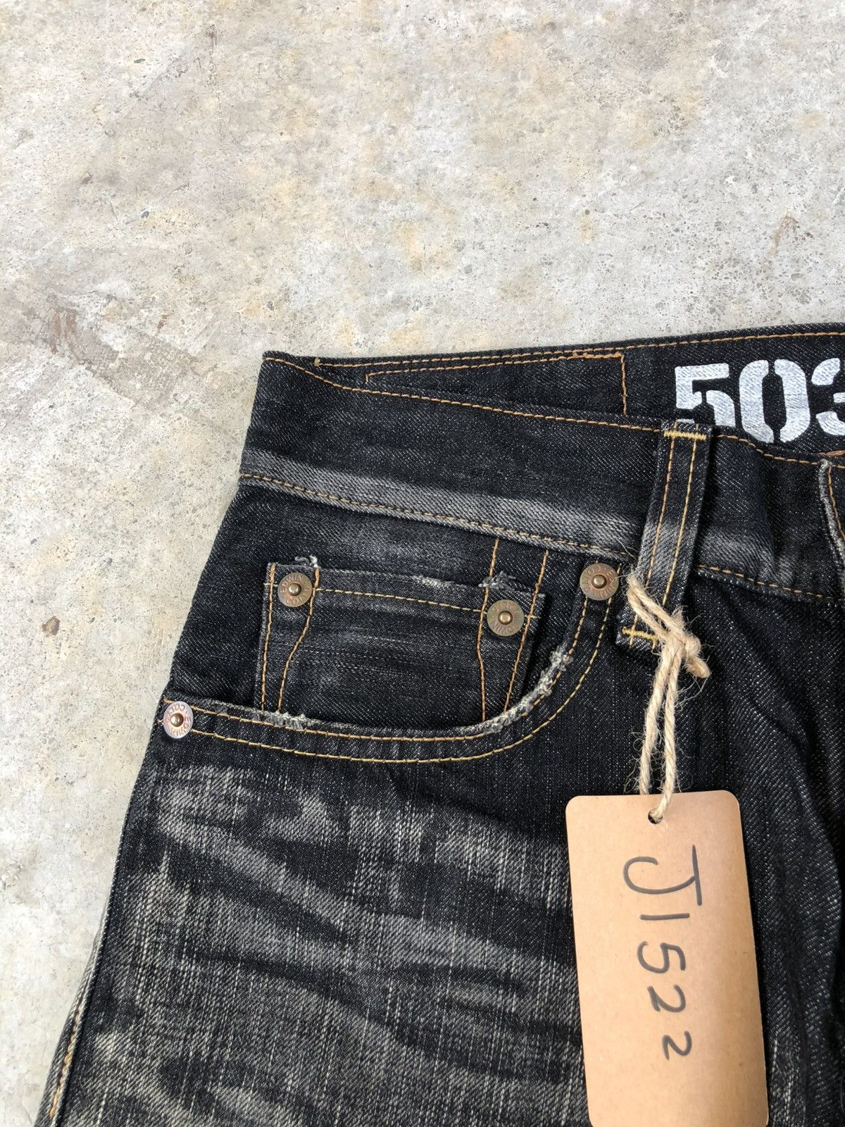 If Six Was Nine Edwin 503 Flared Distressed Jeans Whiskered Size US 30 / EU 46 - 14 Thumbnail
