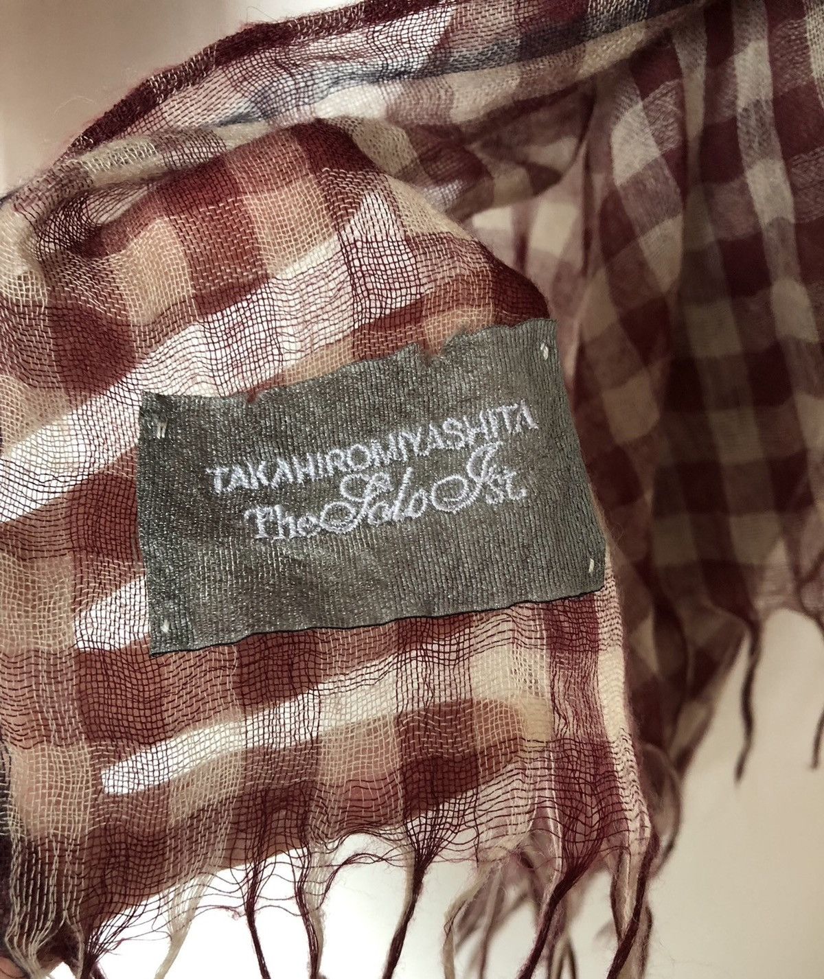 Takahiromiyashita The Soloist. TAKAHIROMIYASHITA THE SOLOIST takahiro miyashita plaid scarf Size ONE SIZE - 3 Thumbnail