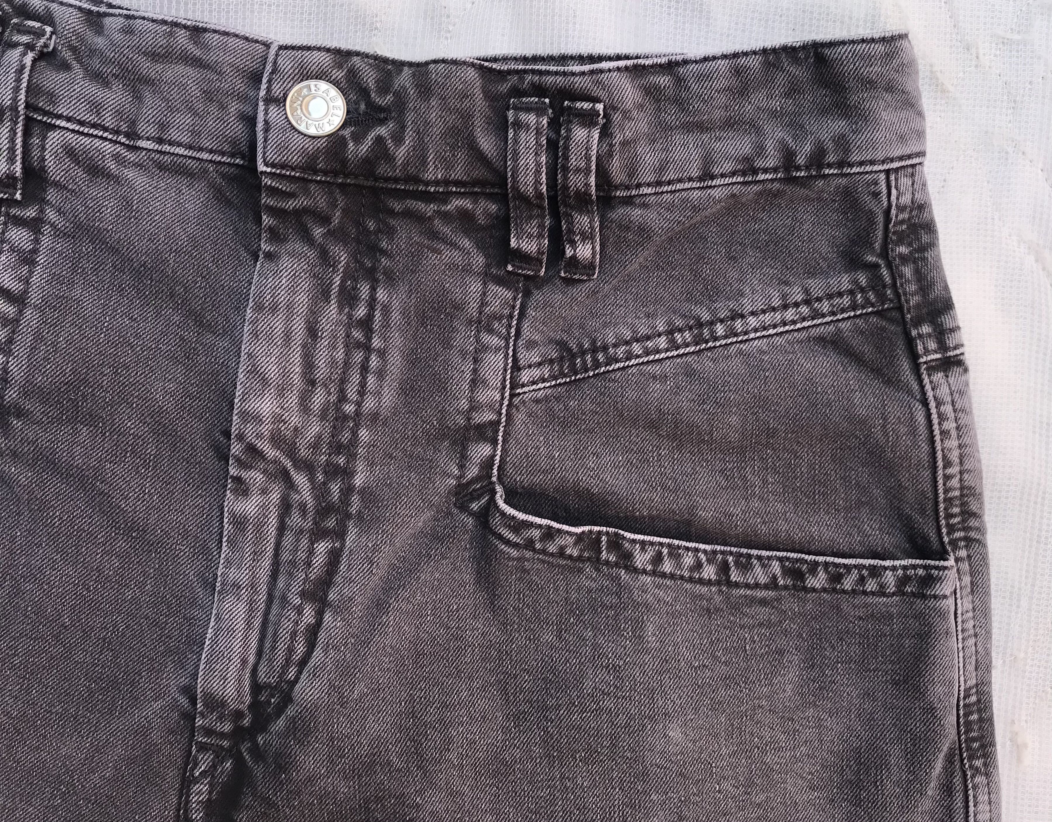 Isabel Marant Isabel Marant Esquia High-Waisted Denim Shorts in Washed Size 26" / US 2 / IT 38 - 4 Thumbnail